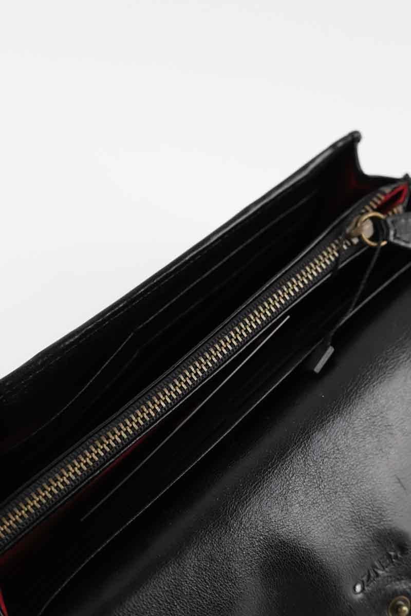 Leather card holder KENZO - SECONDE MAIN Black