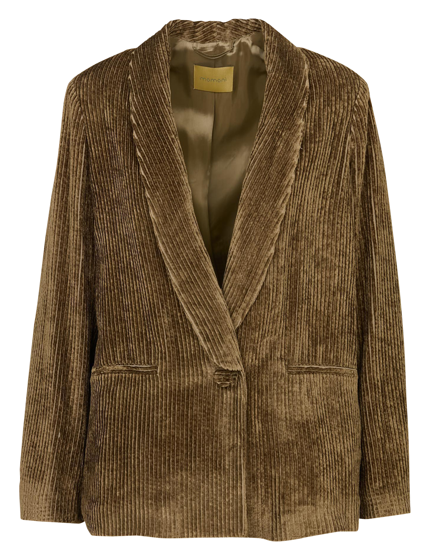 Veste droite en velours côtelé MOMONI Kaki