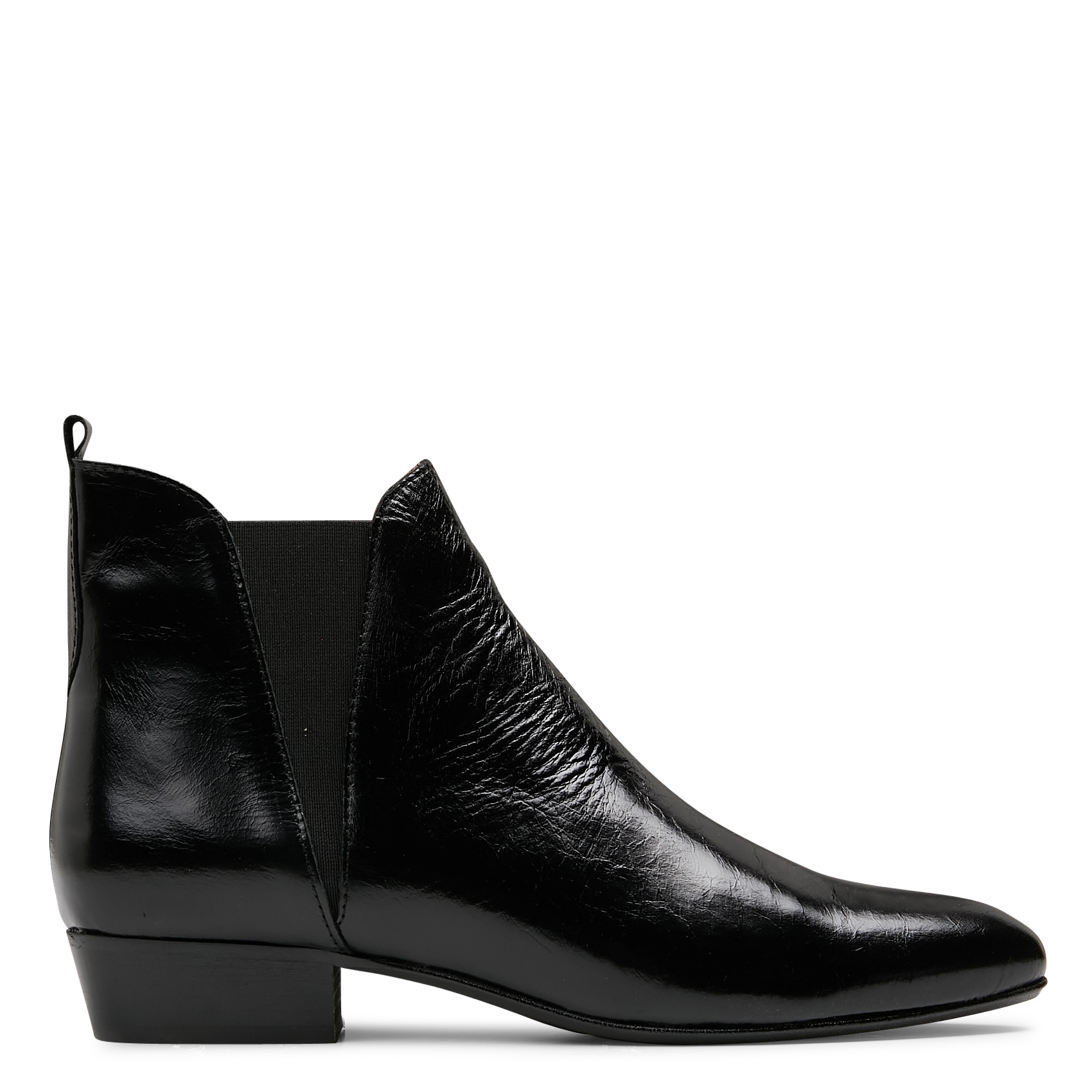 Bottines en cuir craquelé ANONYMOUS COPENHAGEN Noir