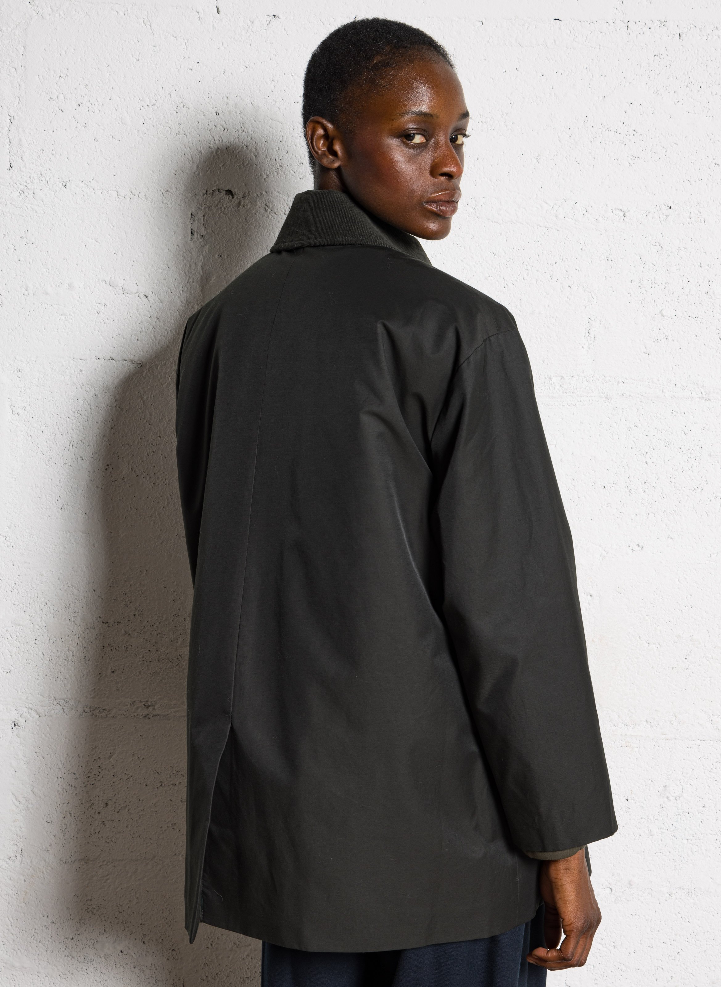 Veste col en velours côtelé en coton mélangé BELLEPIECE Noir