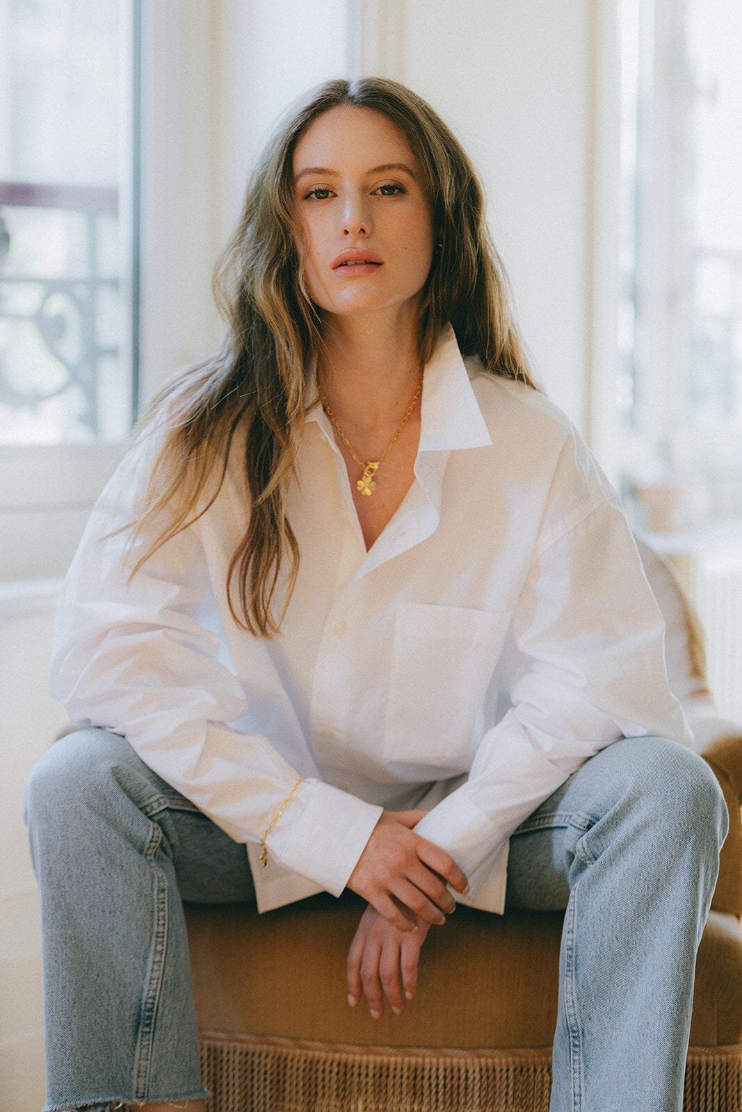 Maxi silver-plated clover necklace MONSIEUR SIMONE Golden