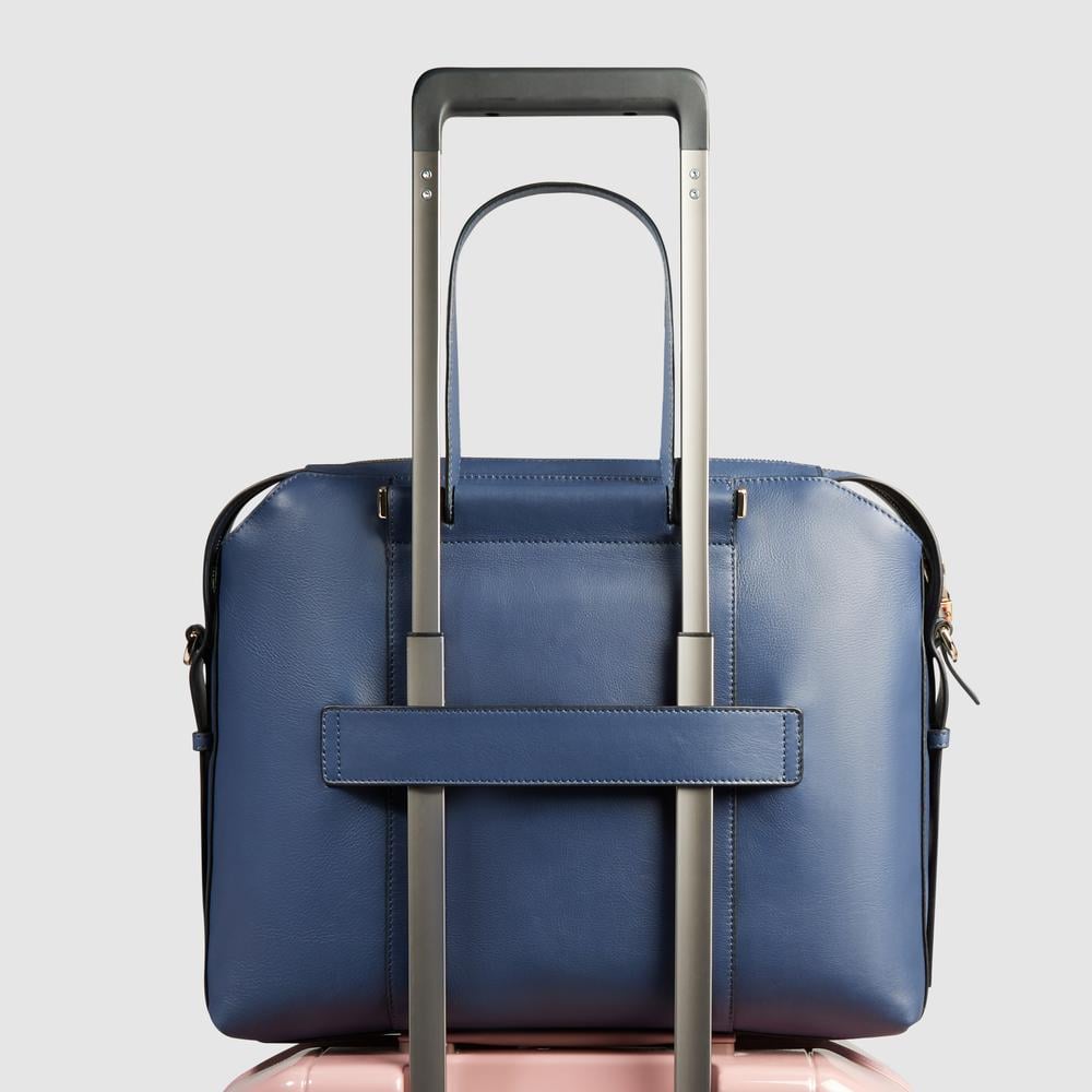 Bag for laptop and ipad® with shockproof and rfid protection PIQUADRO Blue