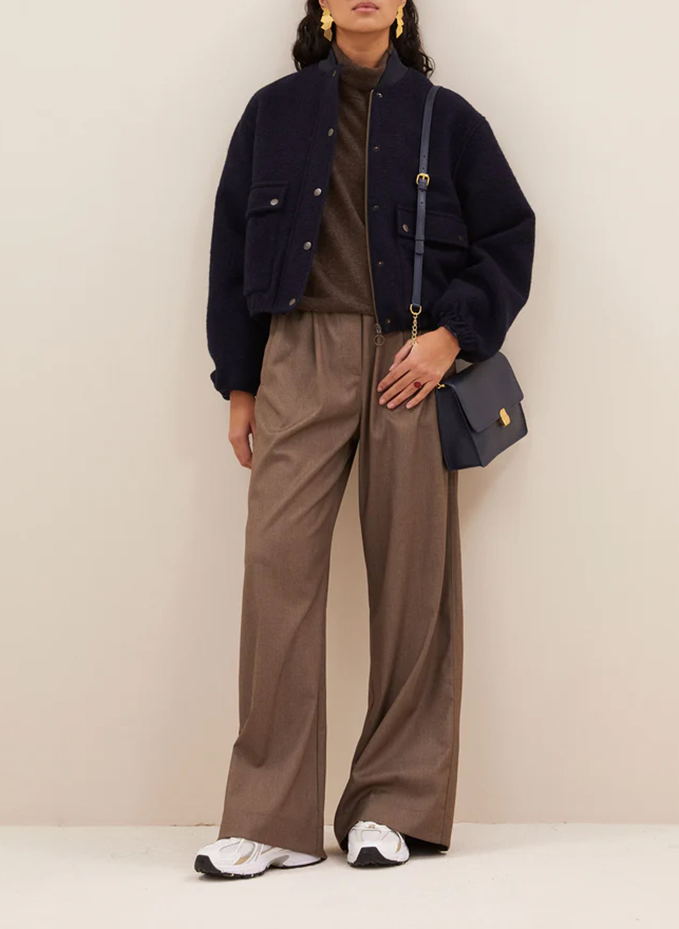 Oversized wool-blend jacket  BY BAR Blue