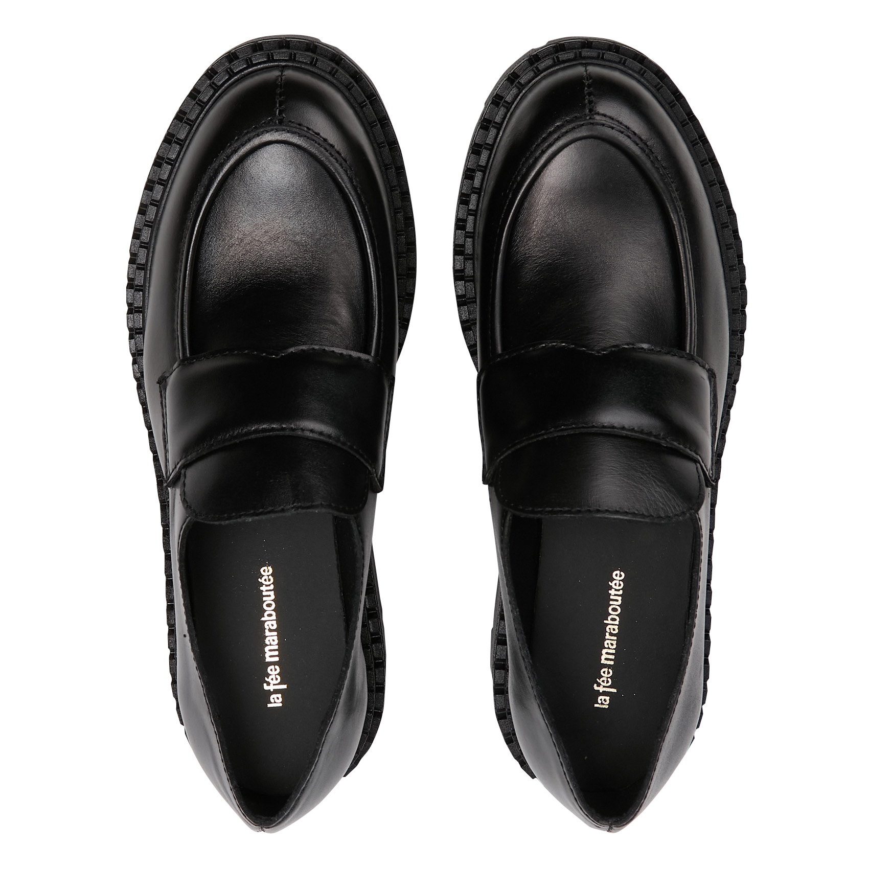 Mocassins en cuir LA FEE MARABOUTEE Noir