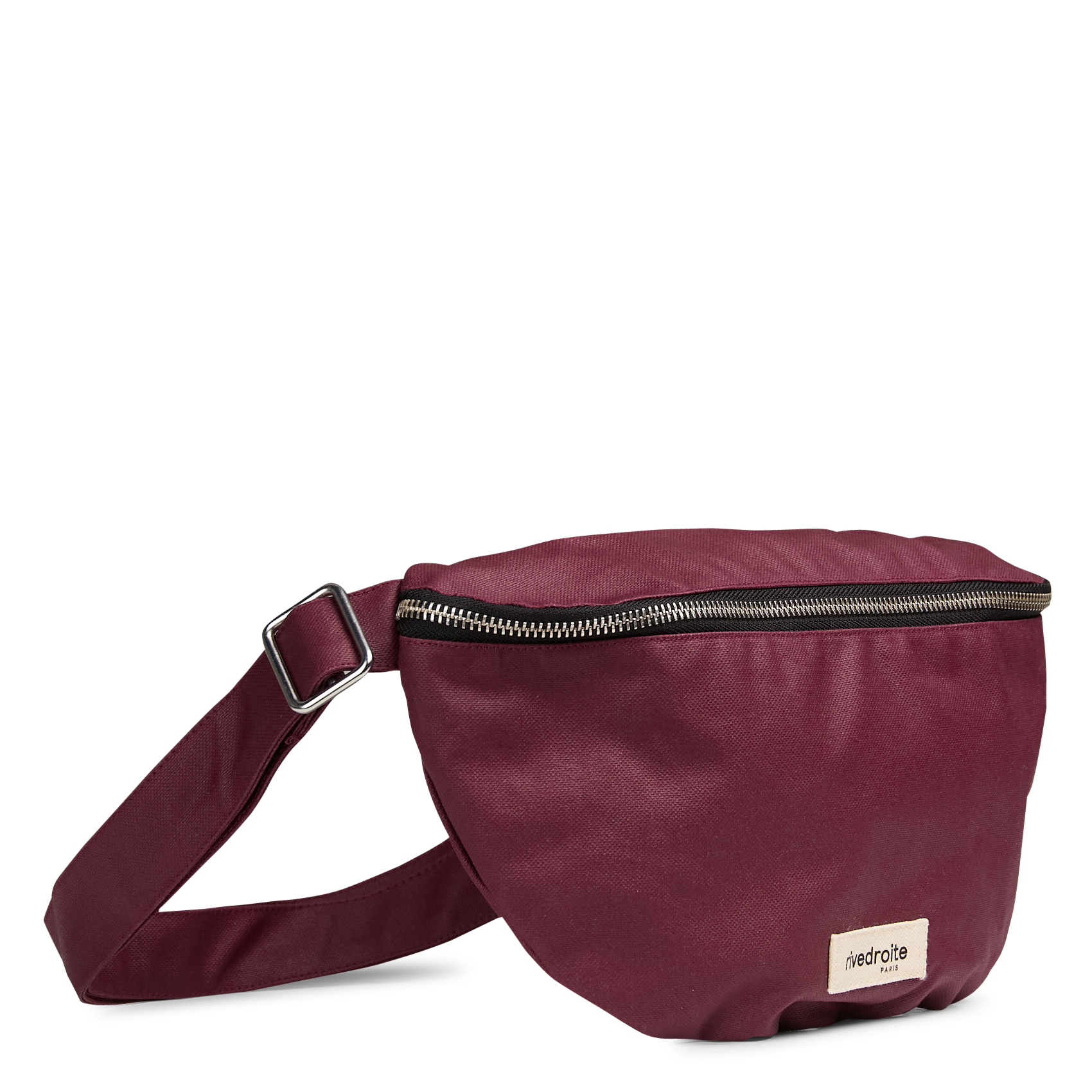Wachsfarbene Bauchtasche mit Reißverschluss uni RIVEDROITE PARIS Pflaume