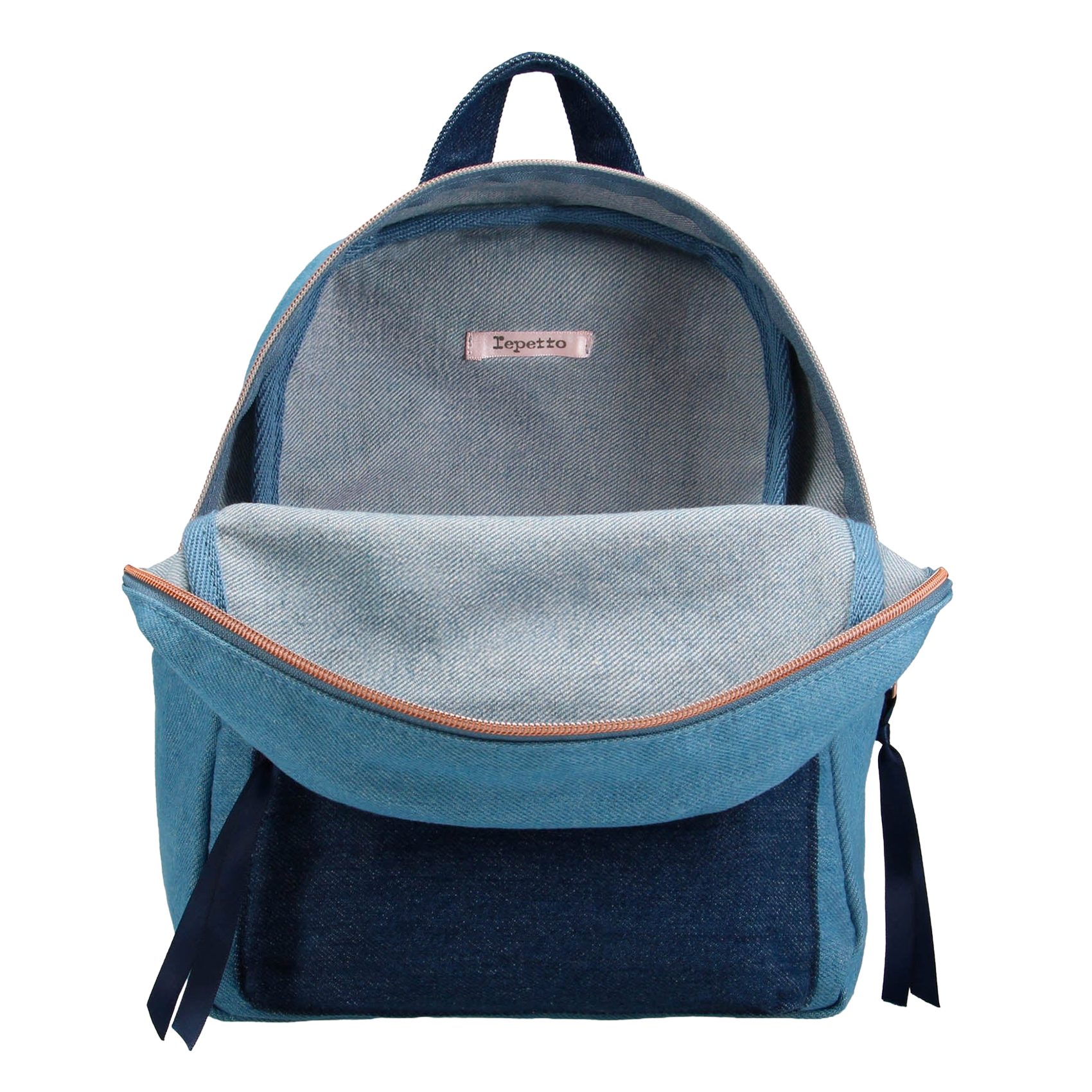 Denim backpack REPETTO Blue