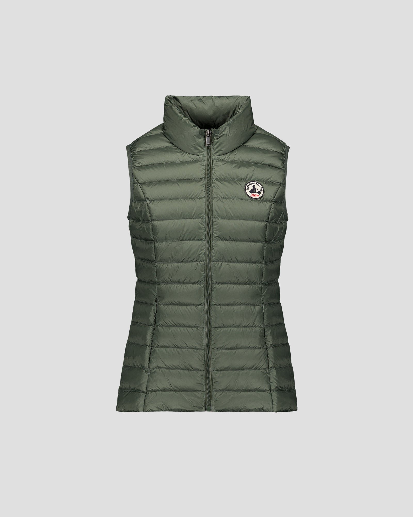 Sleeveless lightweight down vest seda JOTT Green