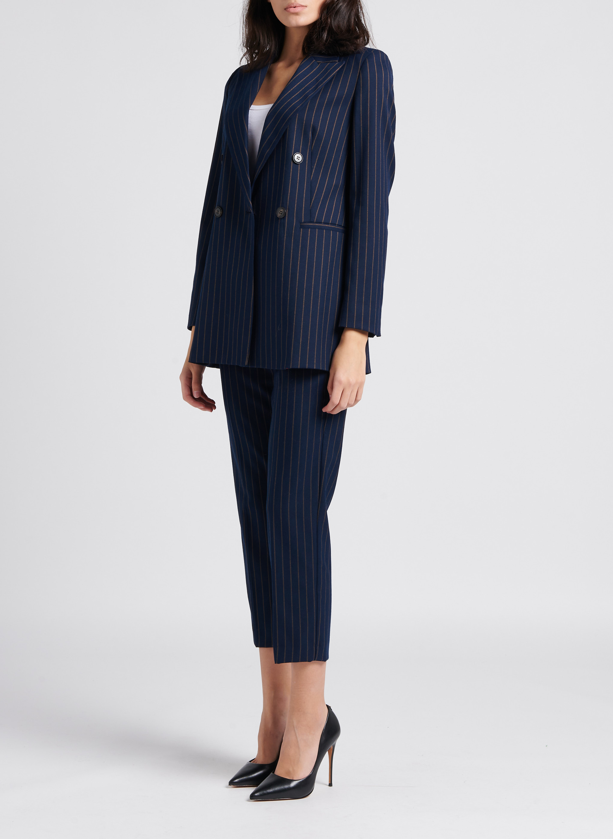 Striped flannel carrot pants MAX&Co. Multicolored