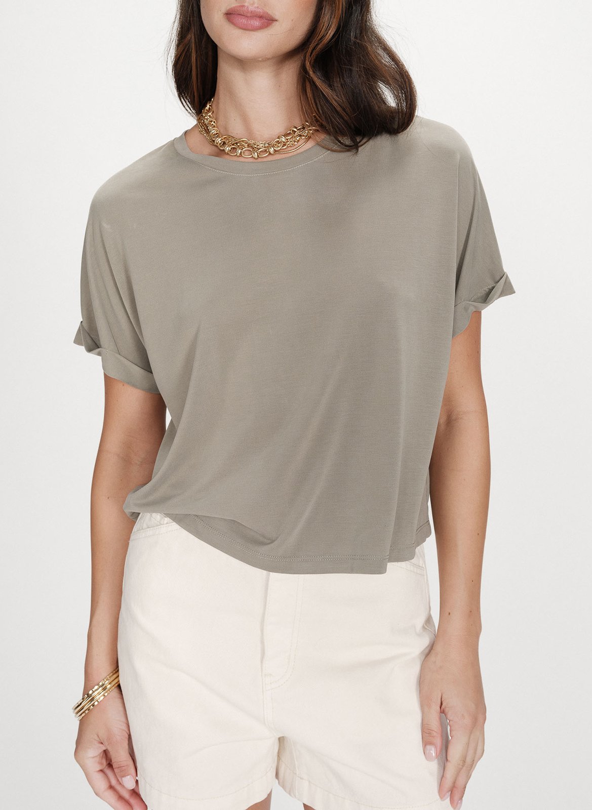 Tee-shirt col rond GRACE ET MILA Vert