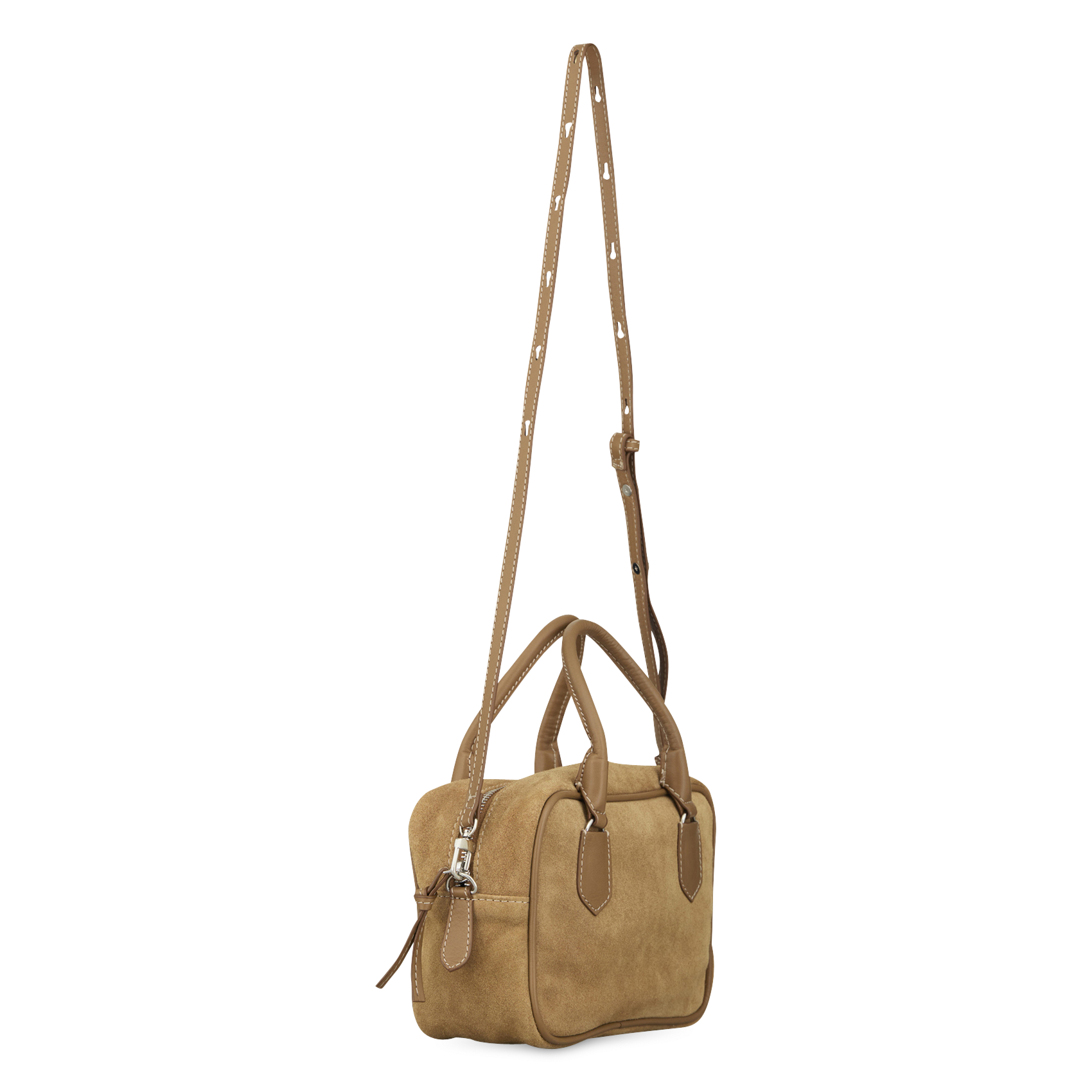 Suede handbag BECKSONDERGAARD Brown