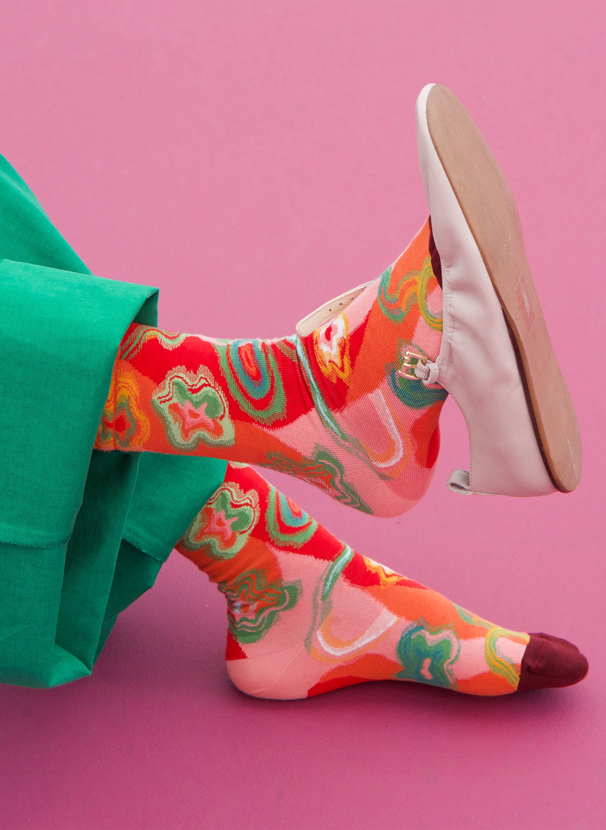 Sokken met bloemenpatroon van gemengd katoen. BONNE MAISON Veelkleurig