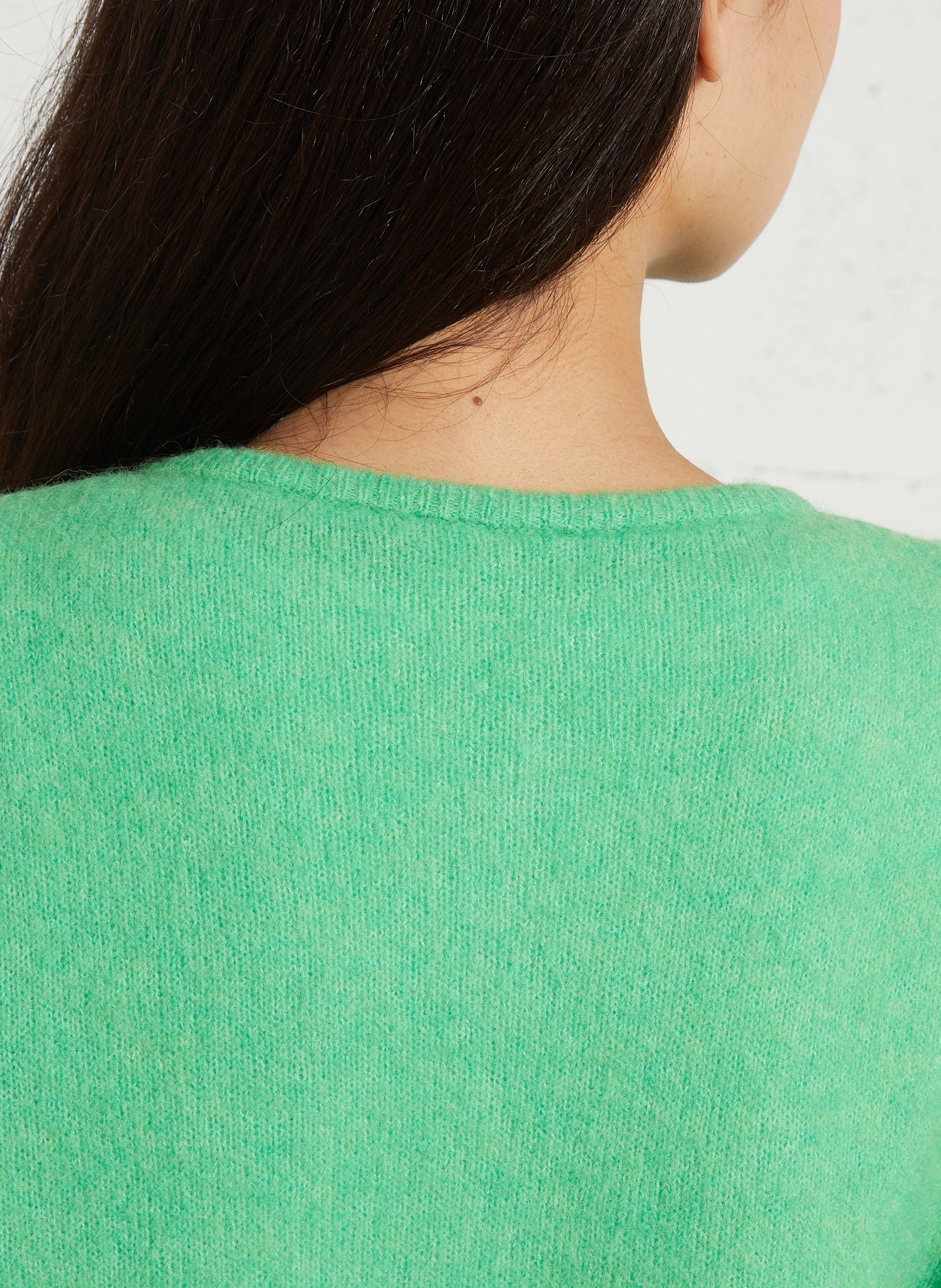 Gilet ample col rond en laine mélangée AMERICAN VINTAGE Vert