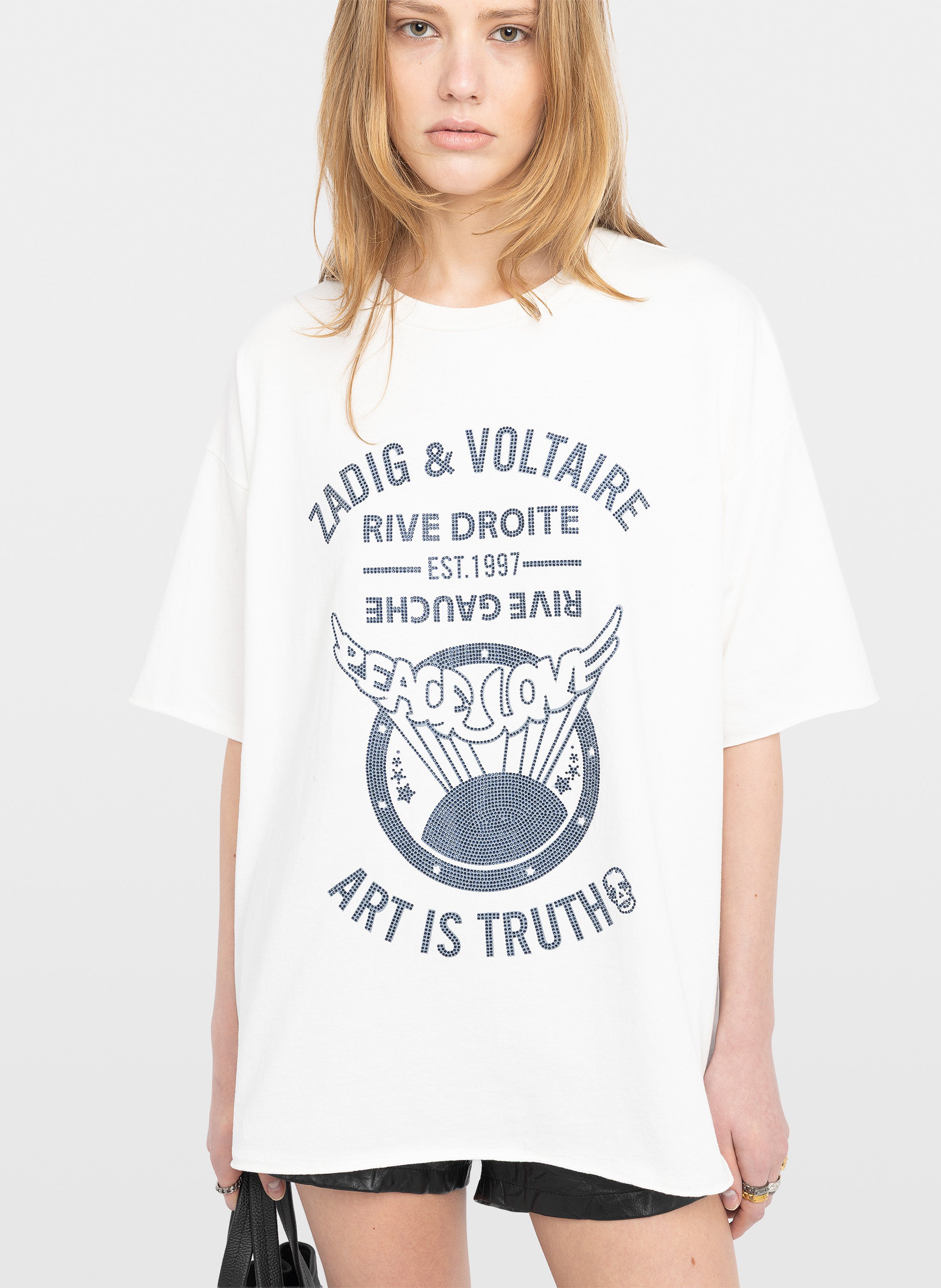 Tee-shirt ample col rond sérigraphié ZADIG&VOLTAIRE