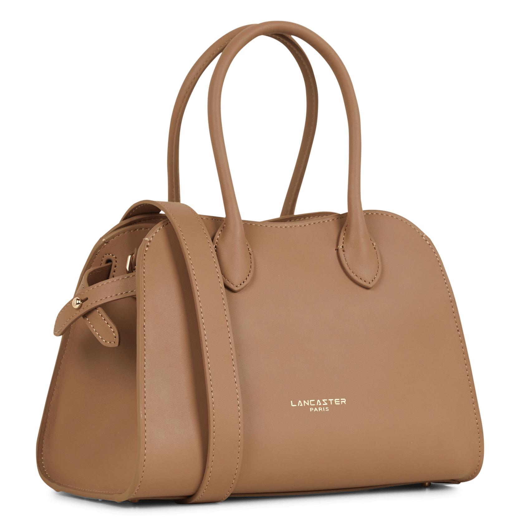 Bowlingtas van nerfleer met rits LANCASTER PARIS Bruin