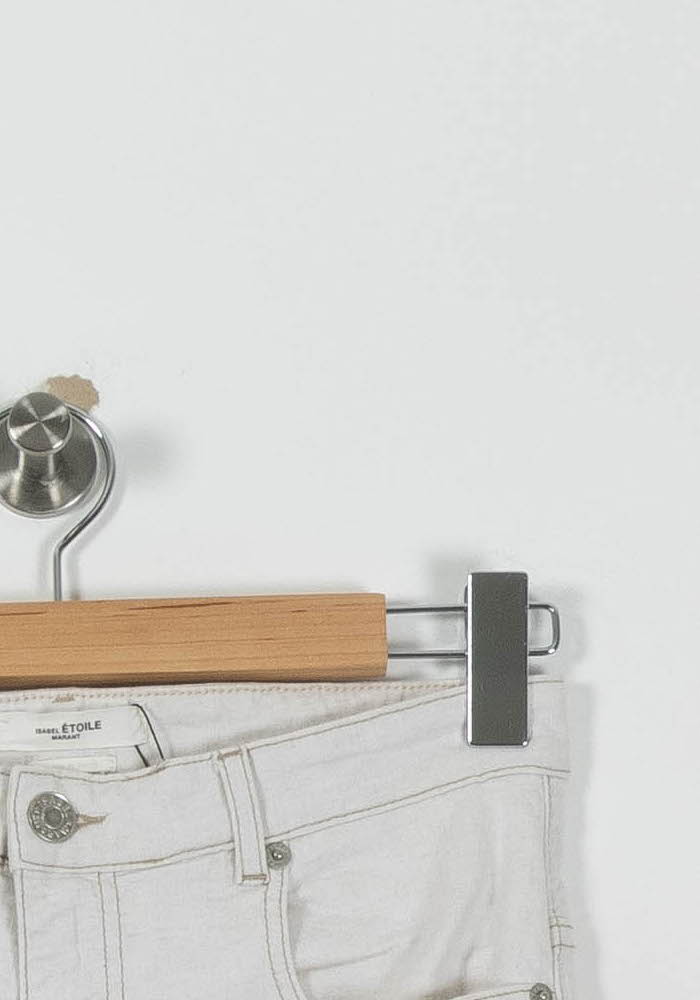 Cropped slim jeans with studs ISABEL MARANT ÉTOILE - SECONDE MAIN White