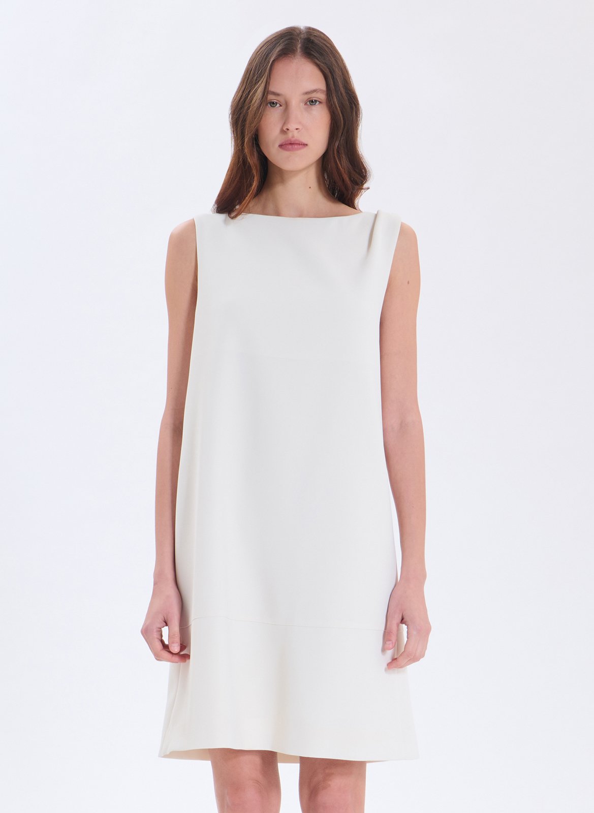 Robe courte col rond  ZAPA Blanc