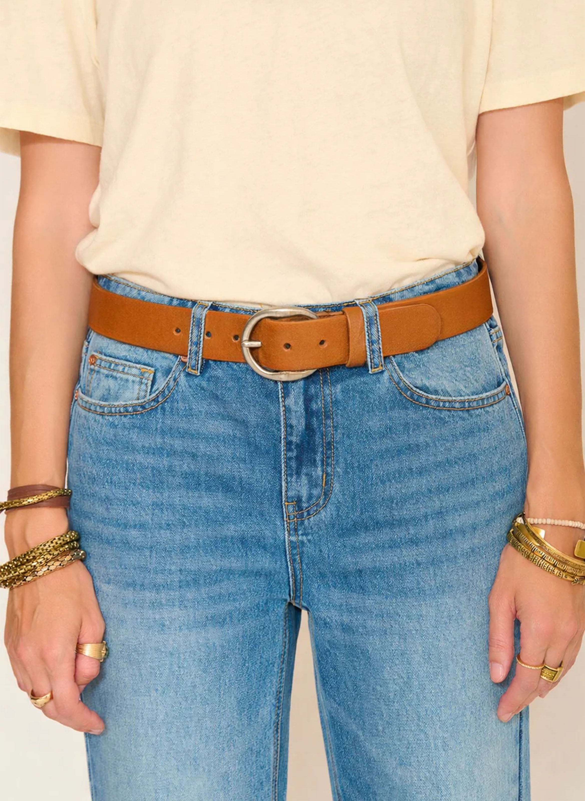 Leren ceintuur met gesp MKT