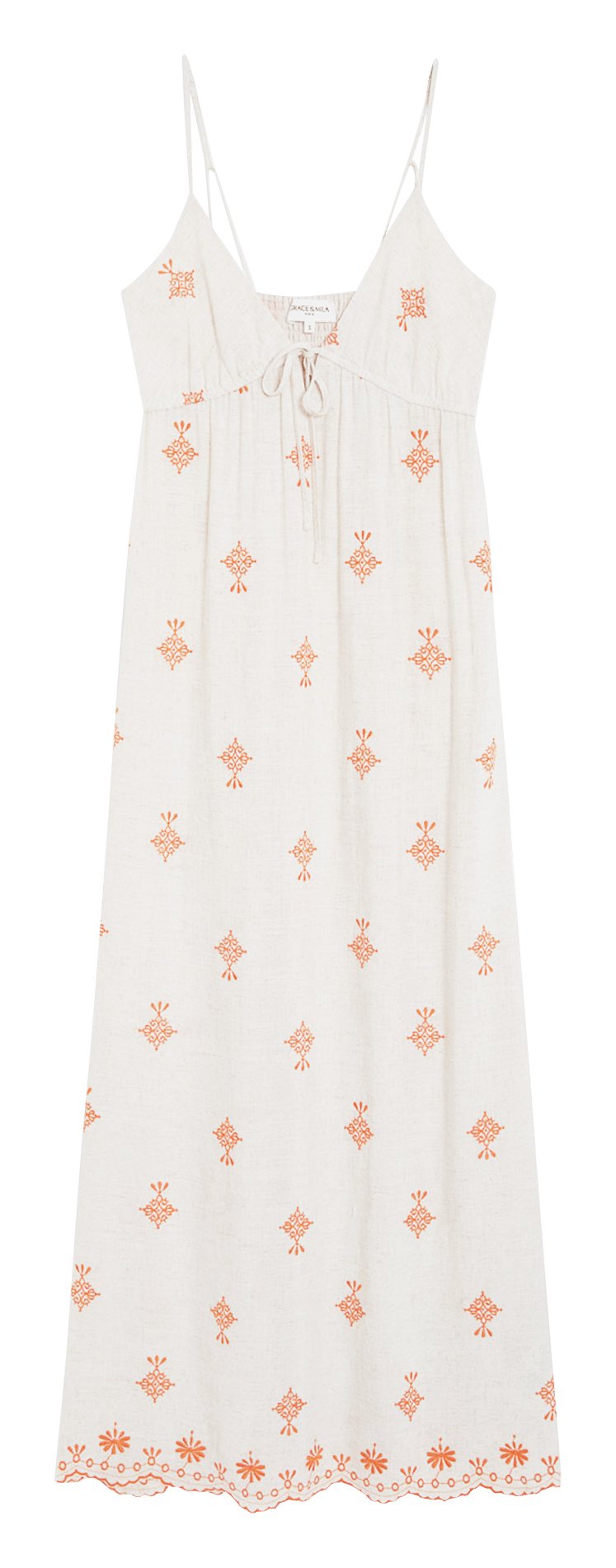 Long V-neck dress GRACE ET MILA Orange