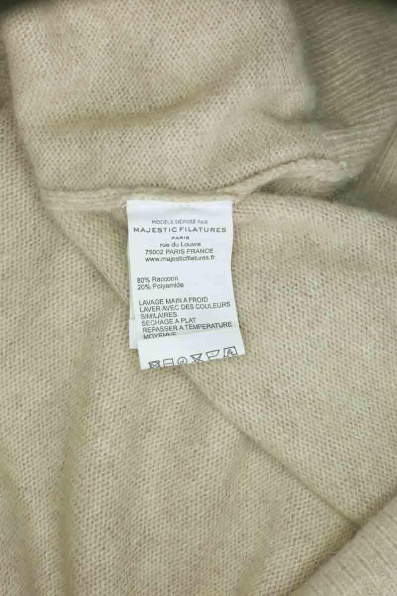 Cardigan MAJESTIC FILATURES - SECONDE MAIN Beige