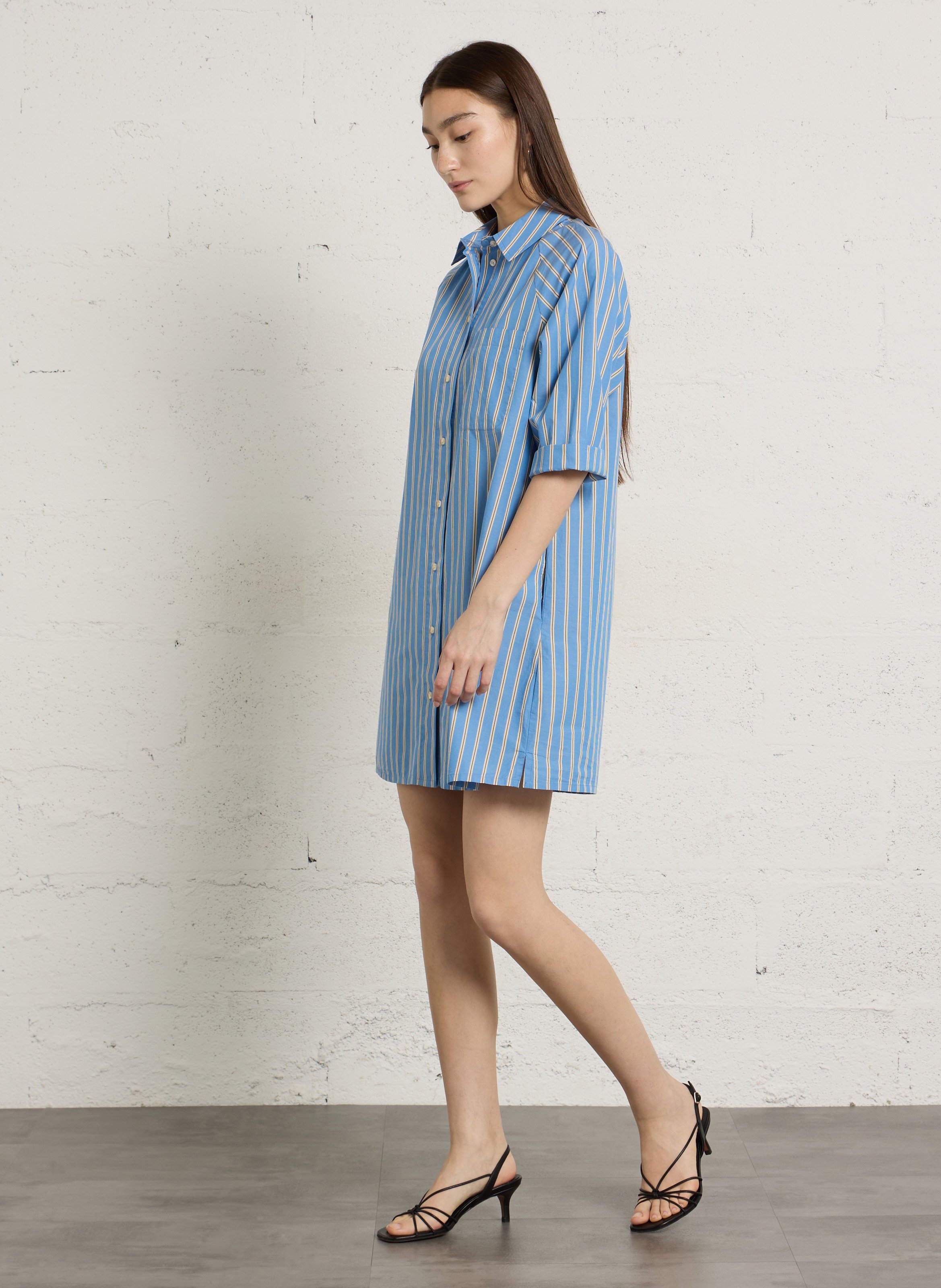 Robe courtes à rayures MAISON 123 Bleu