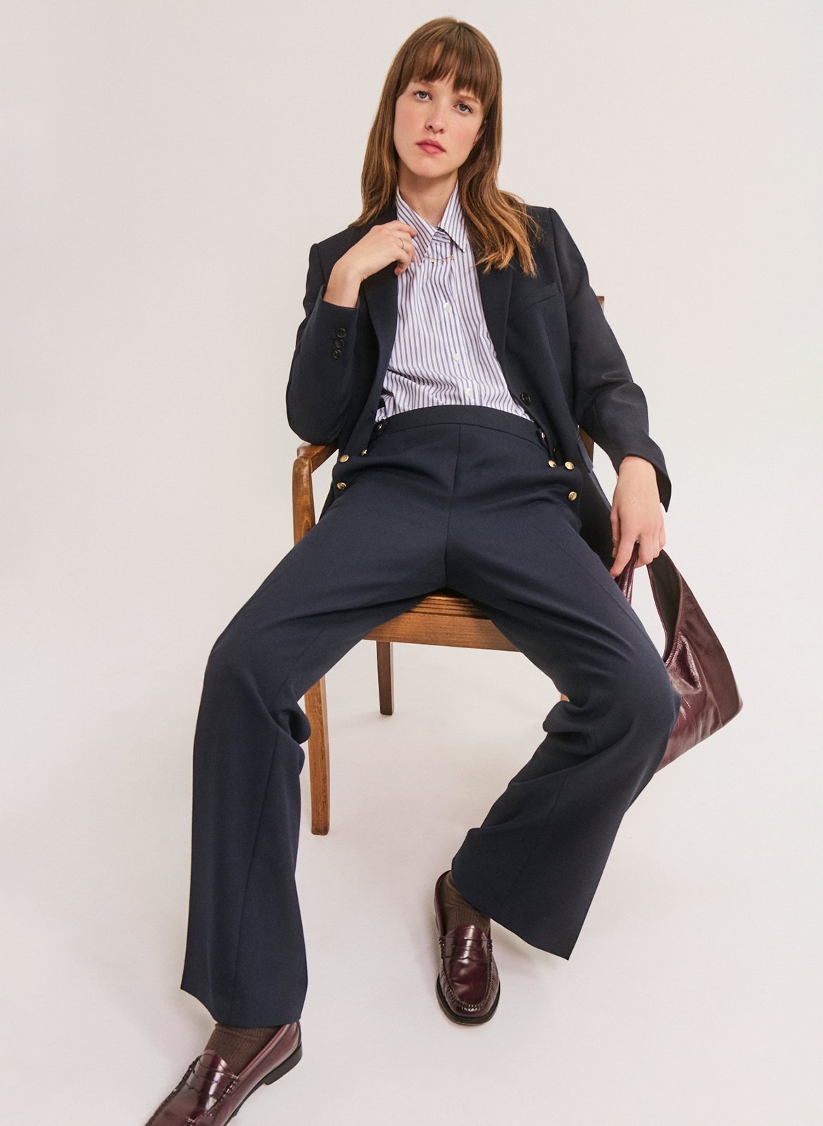Wide-leg pants PABLO Blue