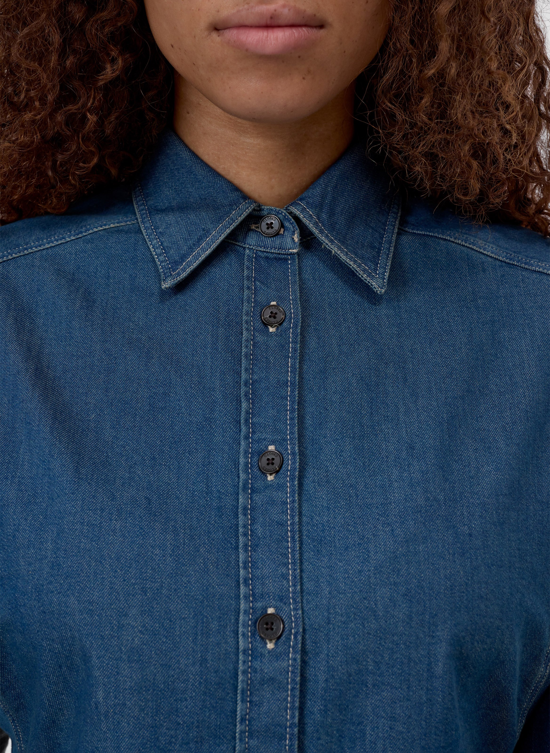 Chemise cintrée en coton  CLOSED Bleu