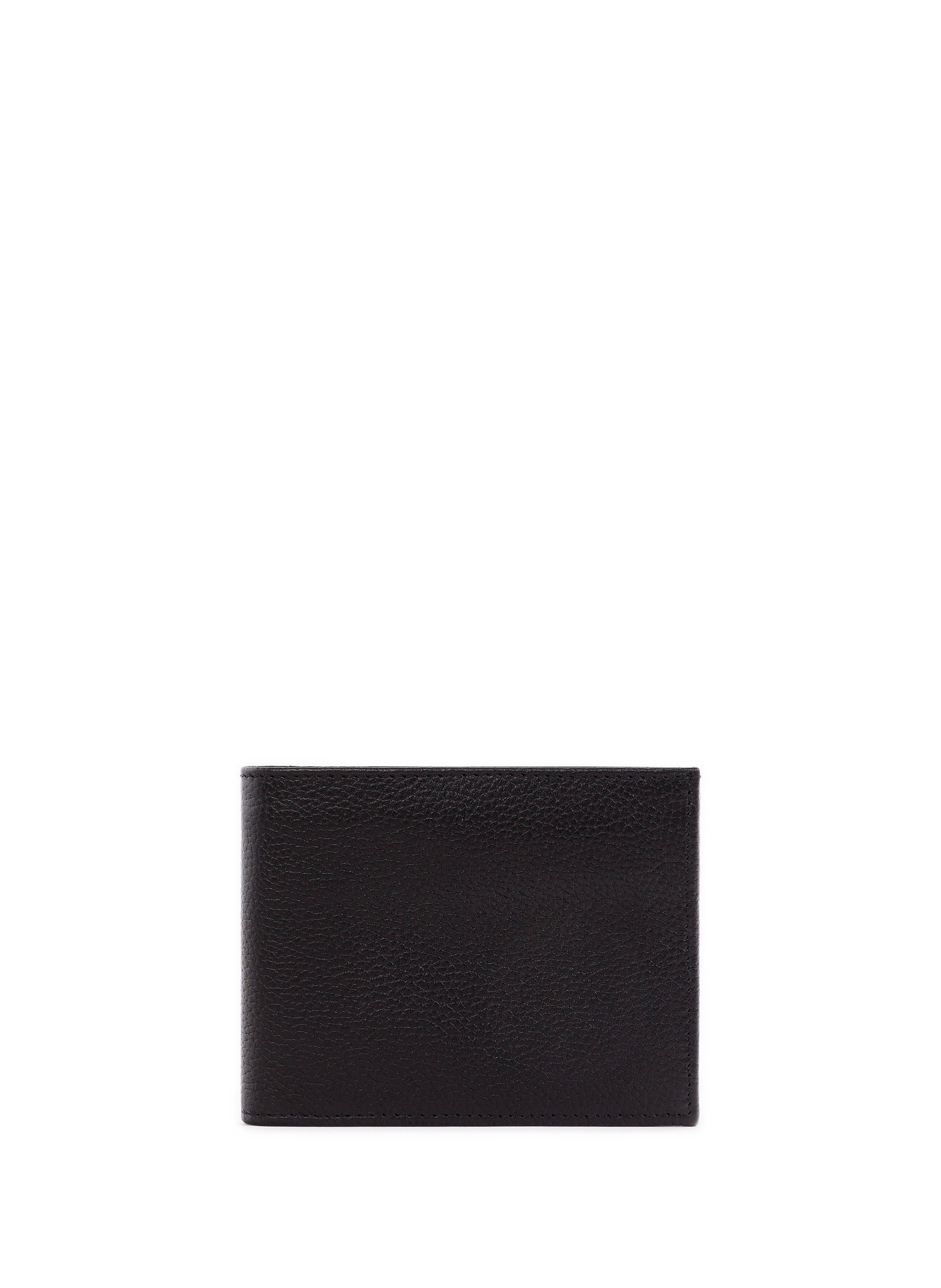 Leather wallet sm fra 427 v pf 1 flap + sm zip SAISON 1865 Black