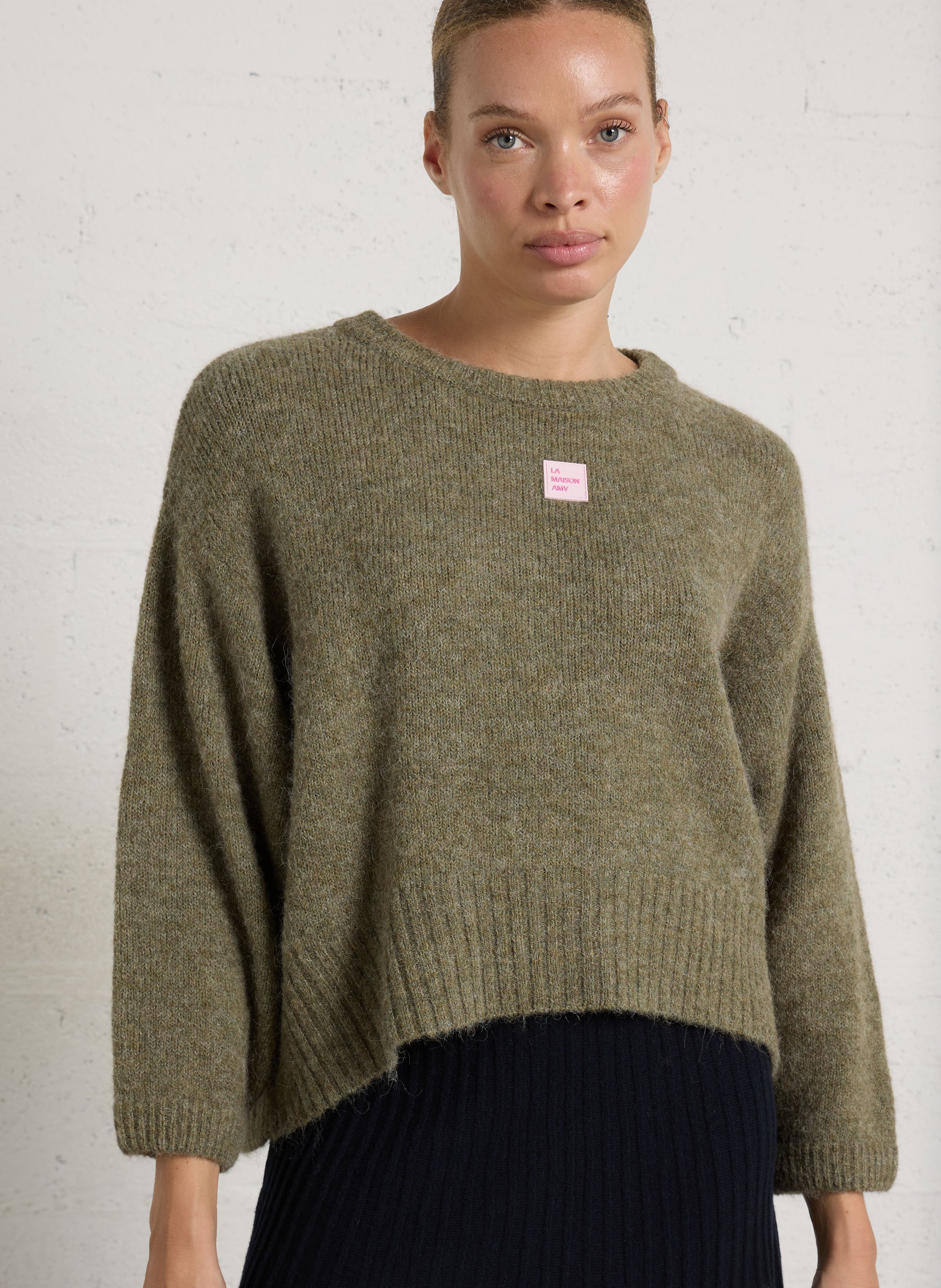 Oversized Knit Sweater AMERICAN VINTAGE Green