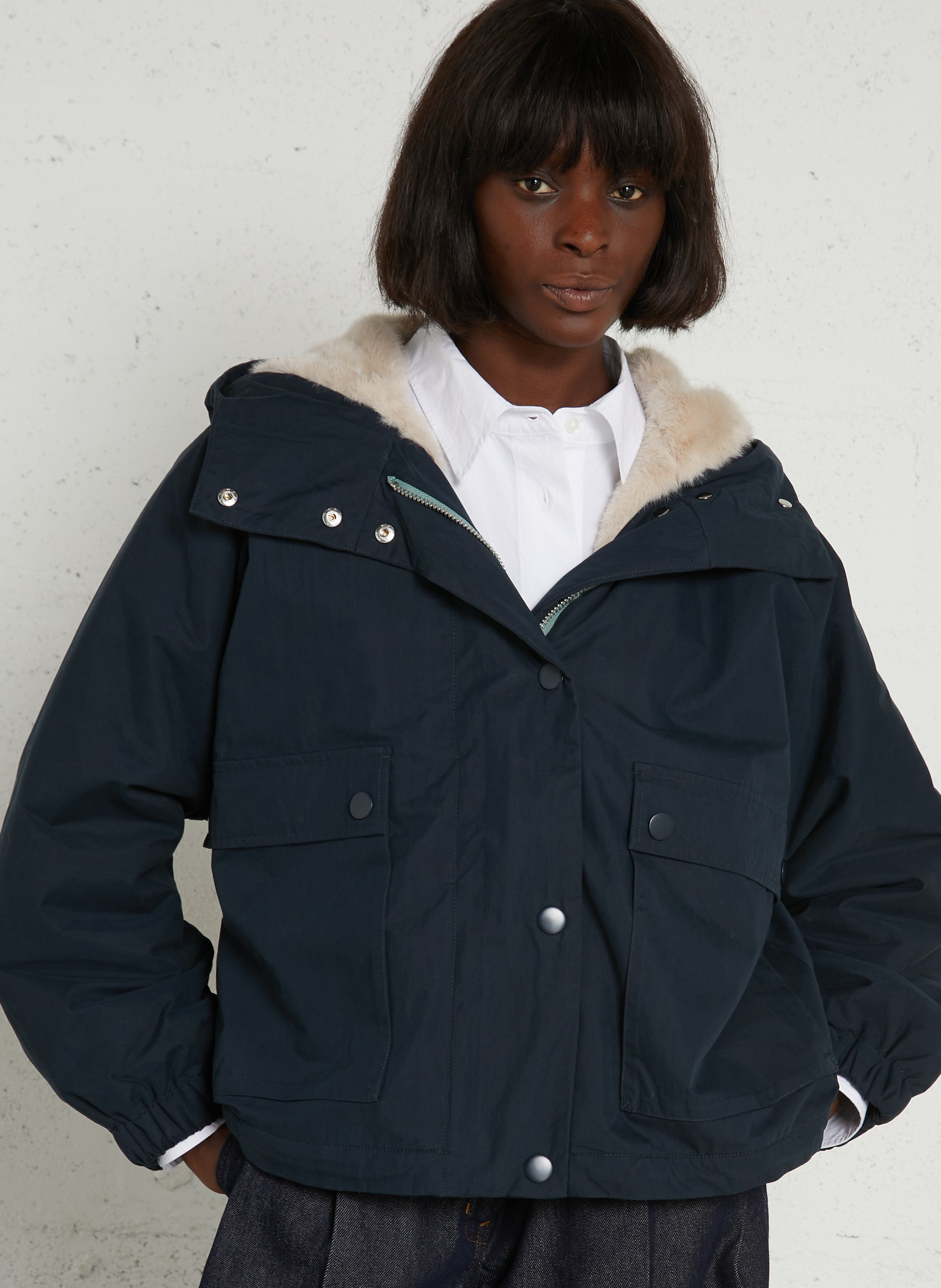 Round-neck cotton-blend jacket BELLEROSE