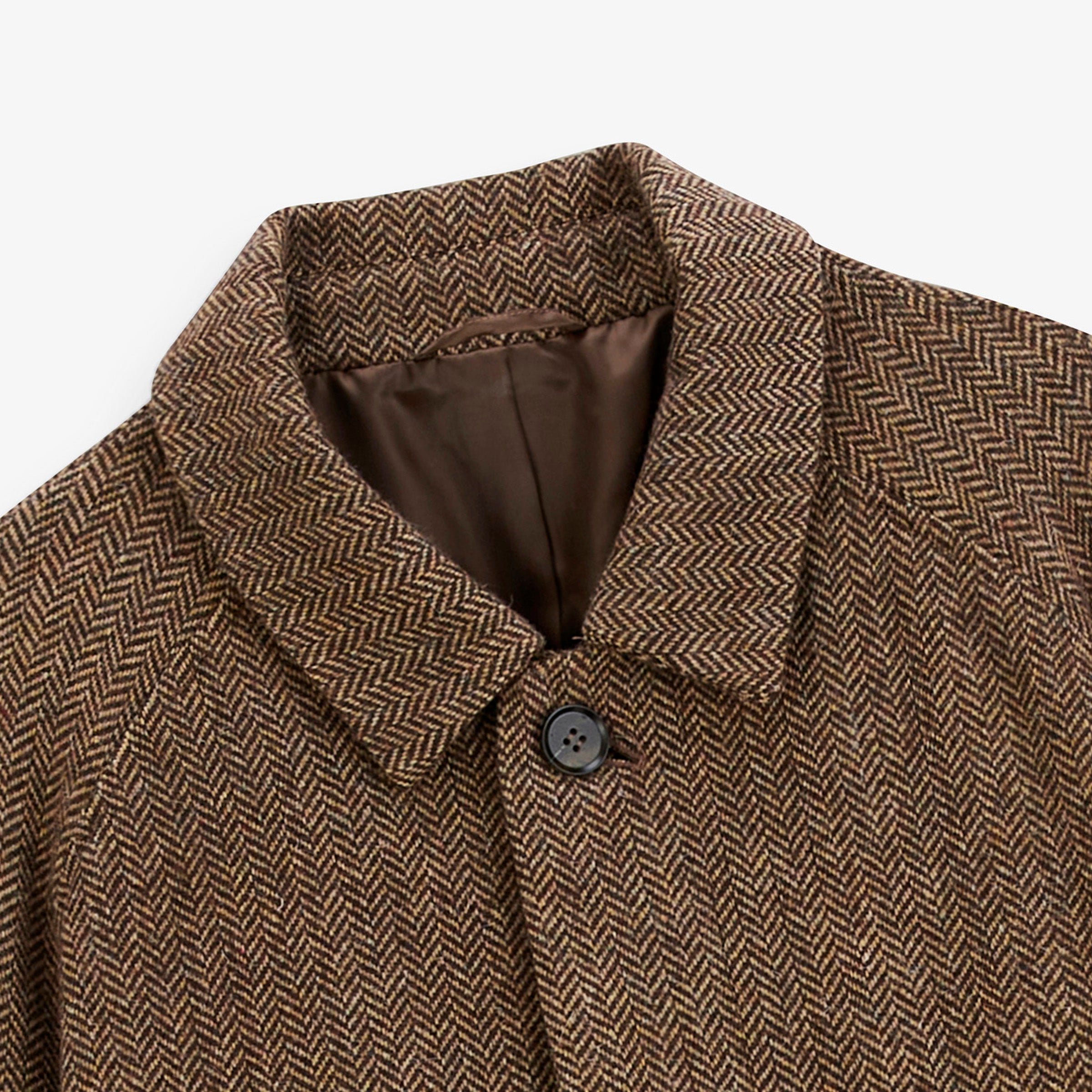 DANTE walnut brown chevron coat SERGE BLANCO Brown
