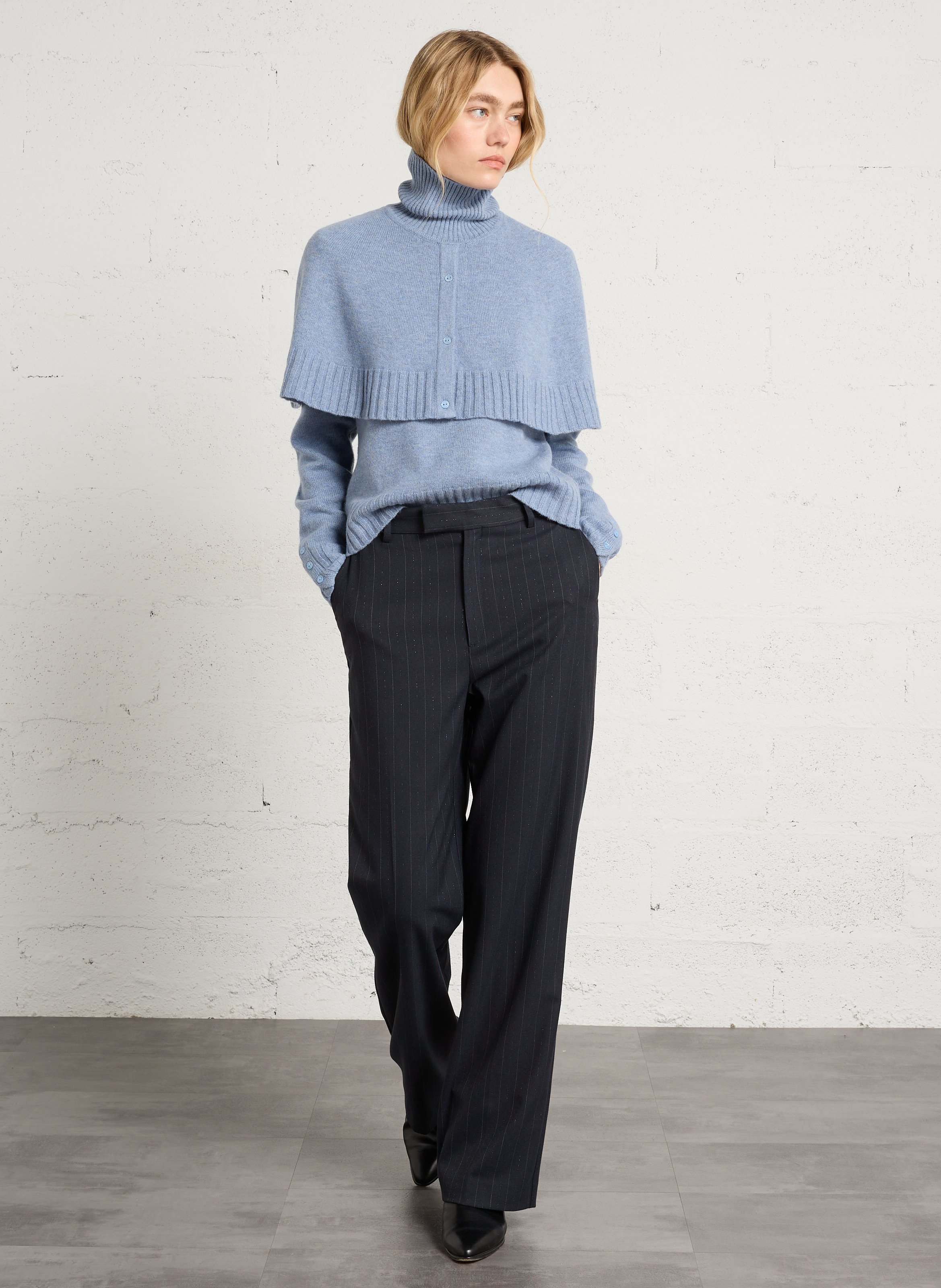 Pantalon carott irrisé  IKKS Bleu