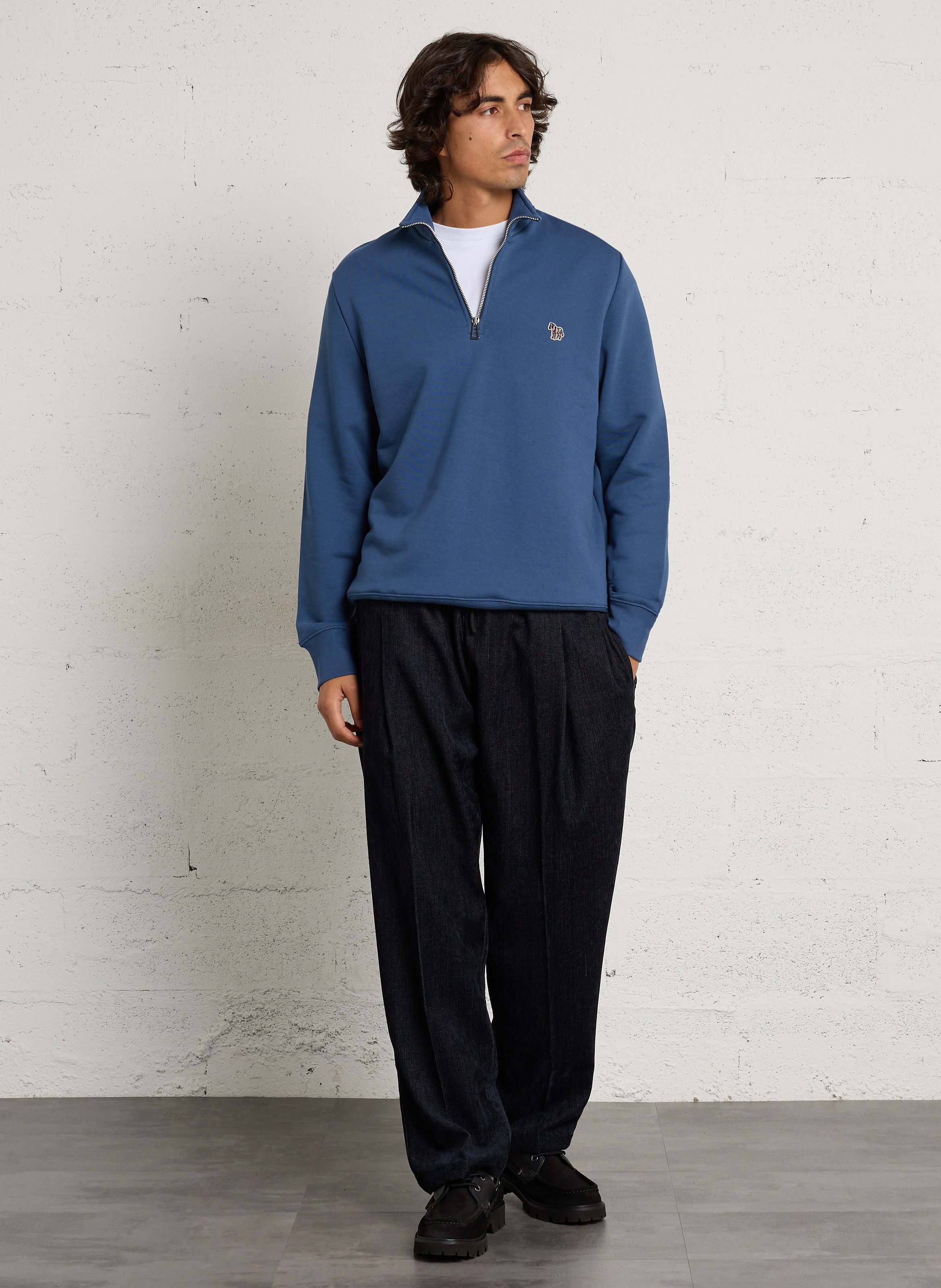 Sweat col montant en coton bio PAUL SMITH Bleu