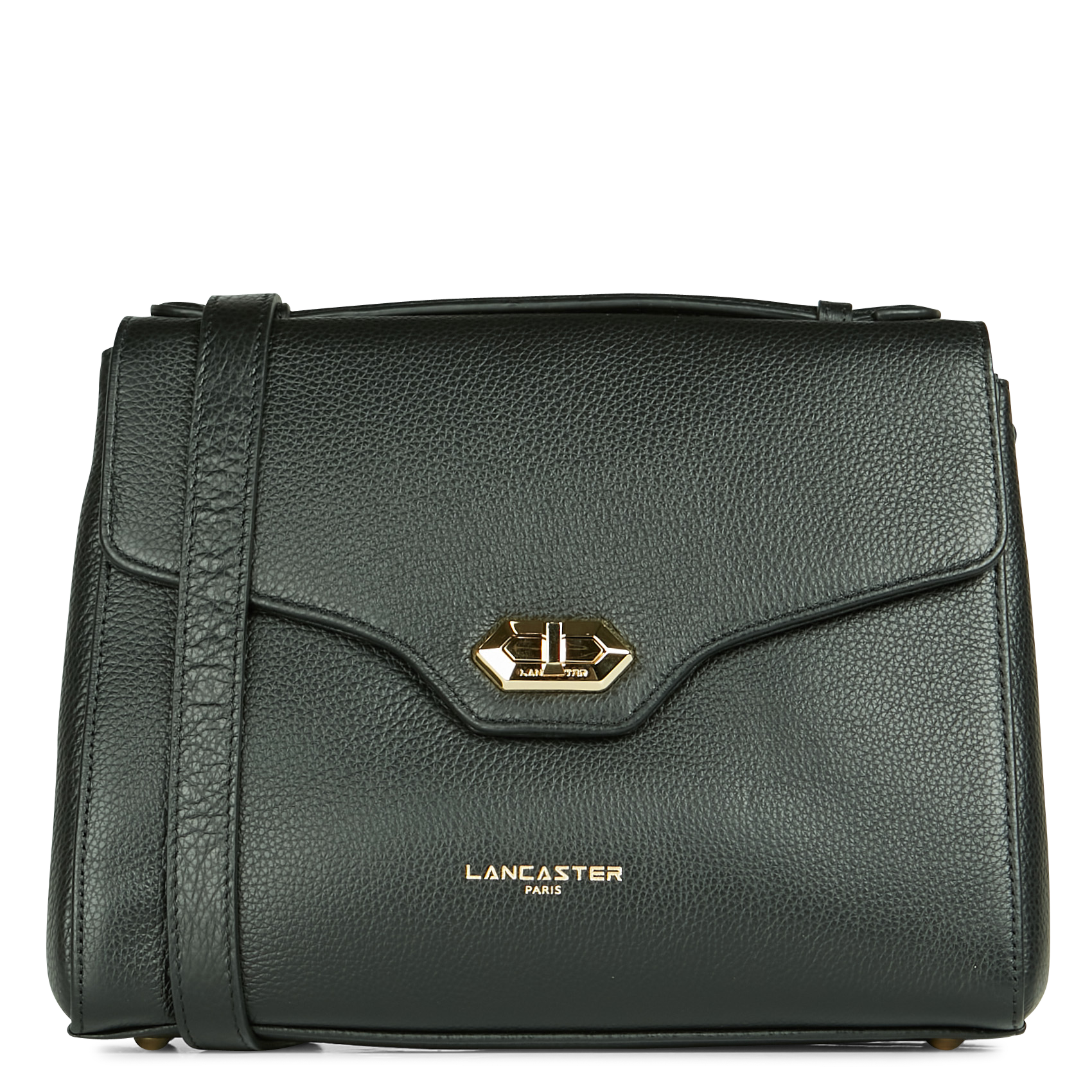 Sac porté épaule en cuir LANCASTER PARIS Noir