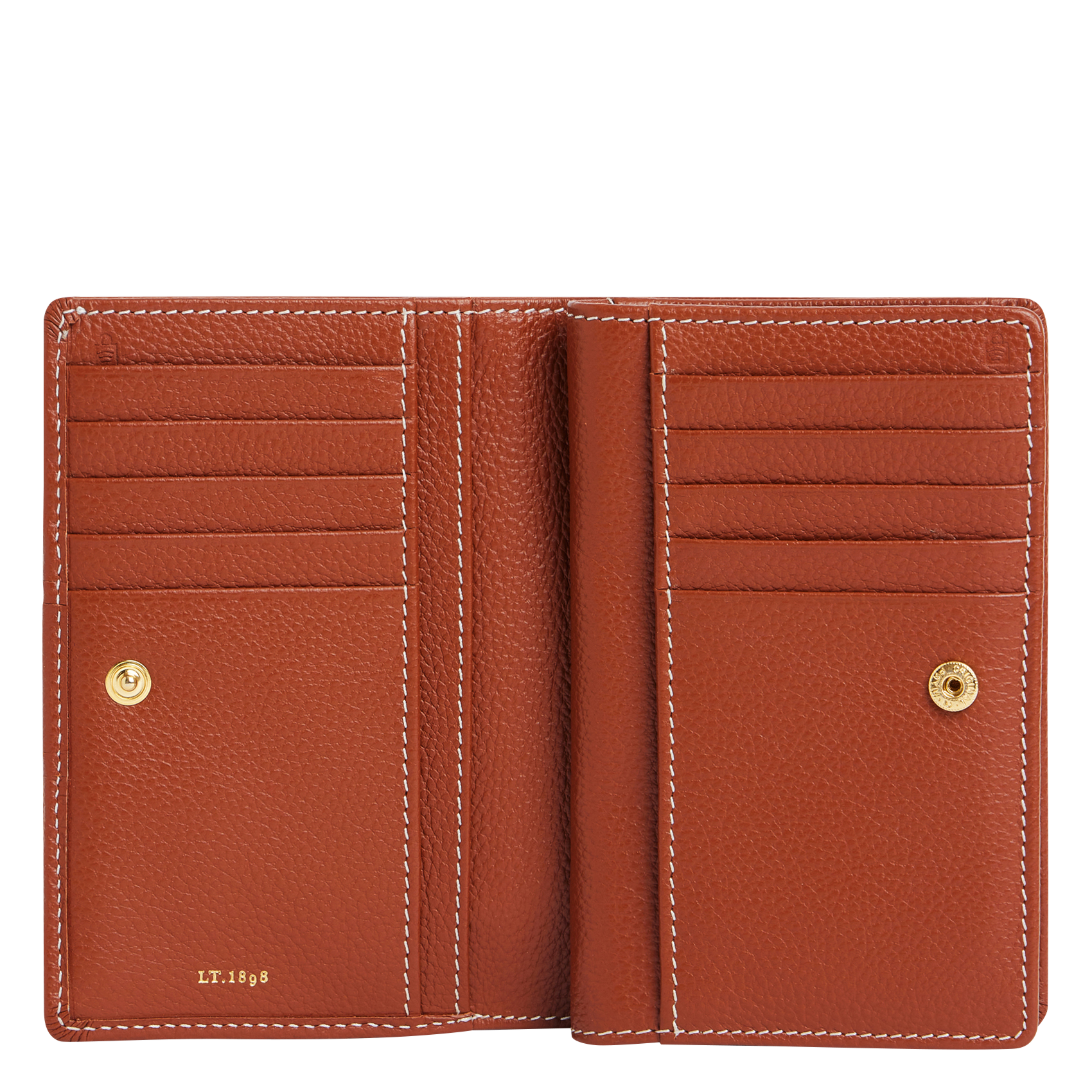 Portefeuille compact en cuir  LE TANNEUR Marron