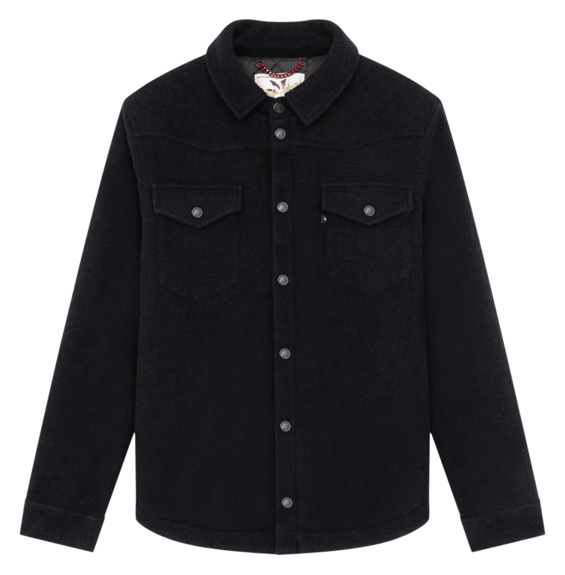 Loose-fit wool-blend jacket with classic collar BlackCHEVIGNON