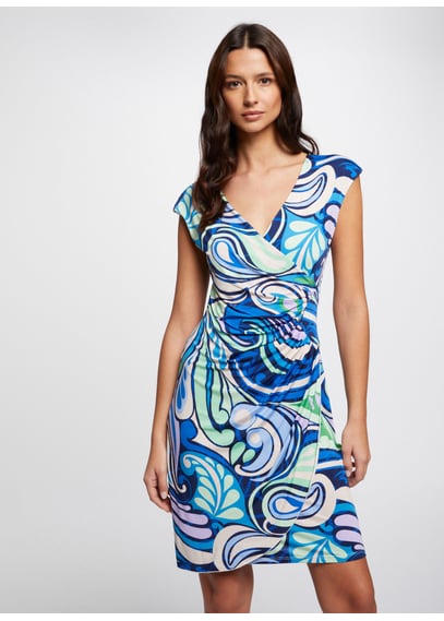 Mona Lisa jurk 596-11-10 blauw offwhite Mona Lisa jurk 596-11-10 blauw offwhite