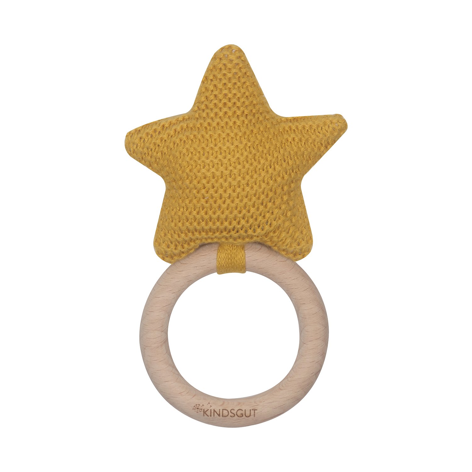 Crochet star grasping toy KINDSGUT Yellow