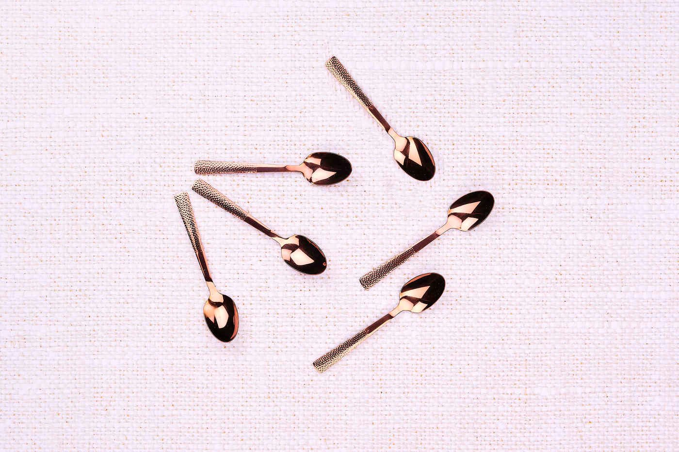 Set of 6 small spoons BJORN Red