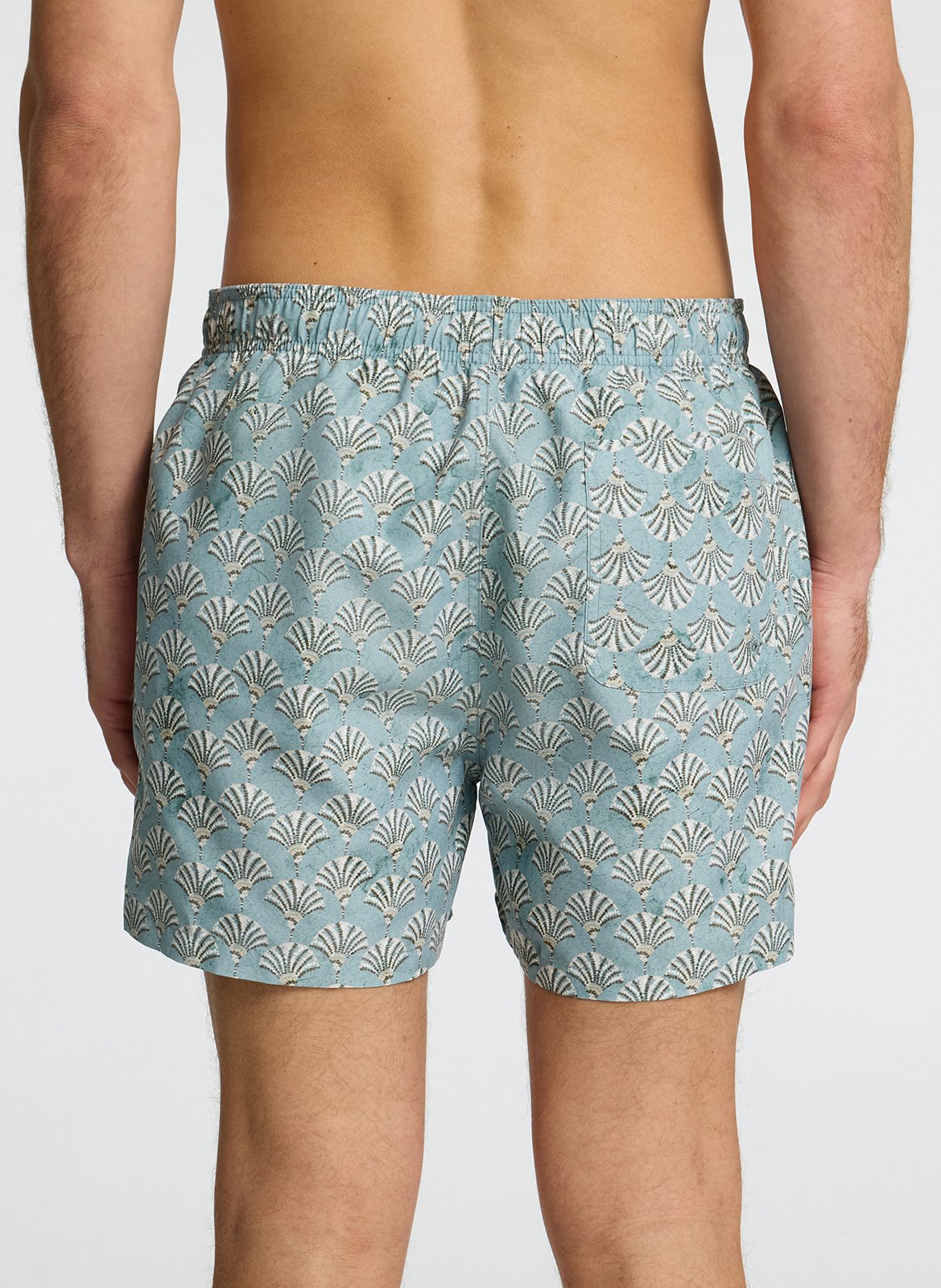 Short de bain imprimé SELECTED Vert