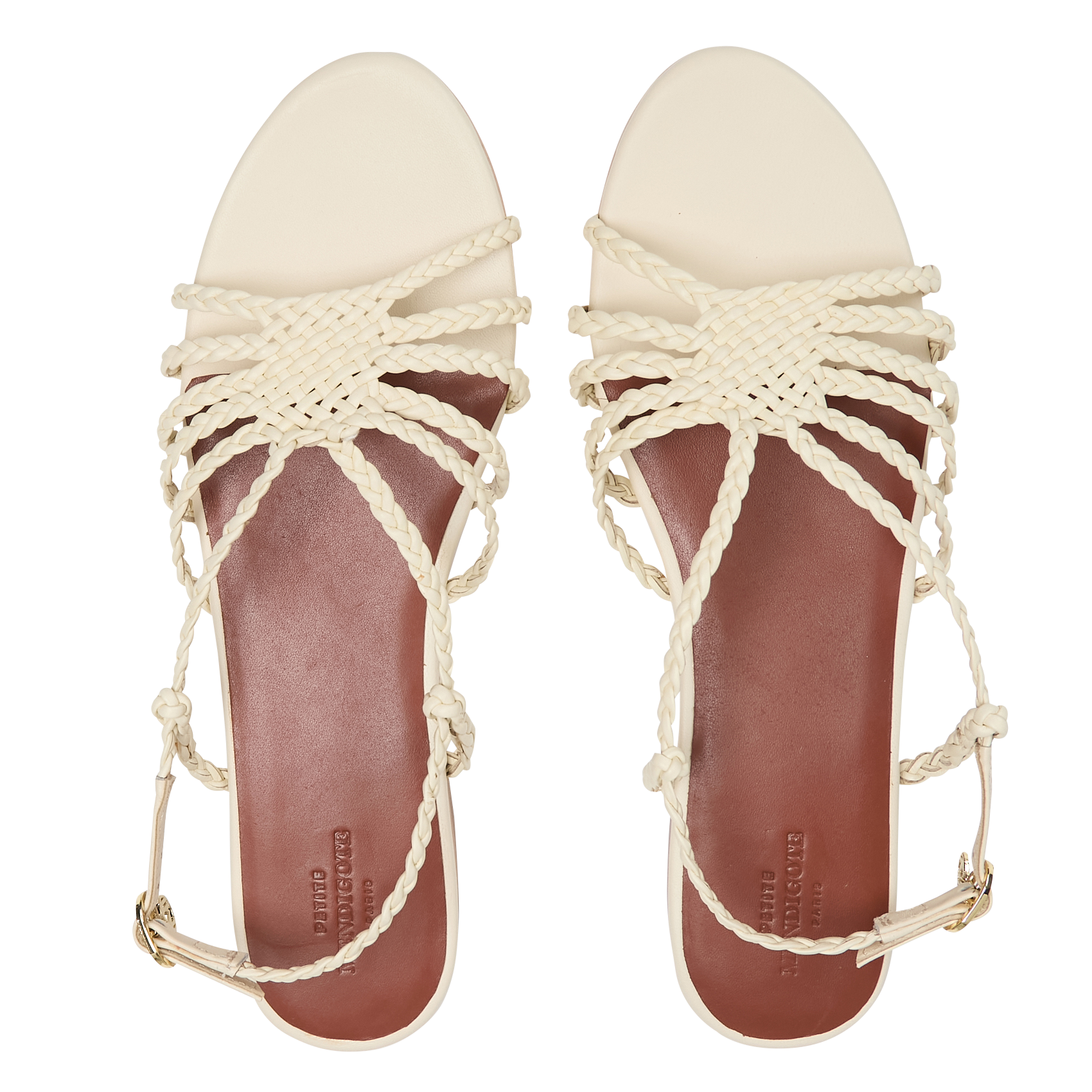 【SS25＊日本未入荷】sr Agate flat sandals in smooth leather Sandały wsuwane Ring Slip on dla kobiet, ręcznie robione