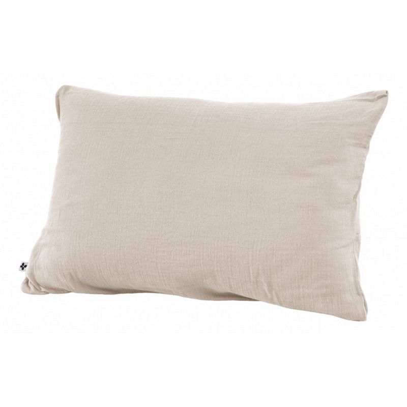 Cotton percale pillow case L'EFFET PAPILLON White
