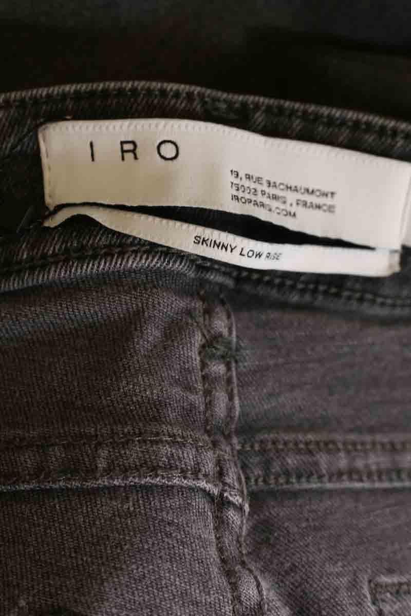 Cotton skinny jeans IRO - Seconde Main Grey
