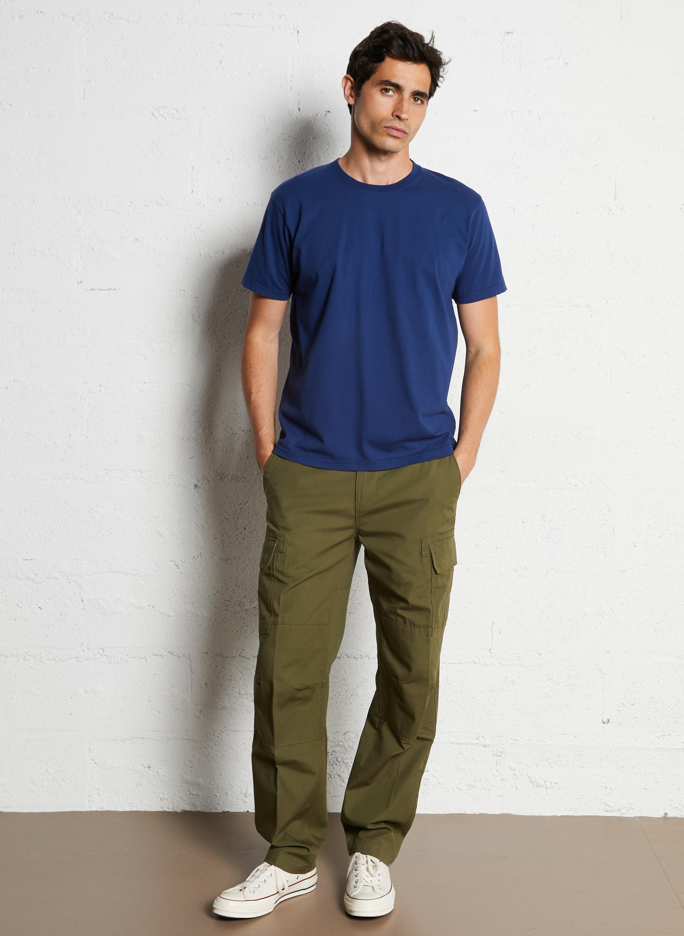 Multi-pocket leather blend backpack - Look 1