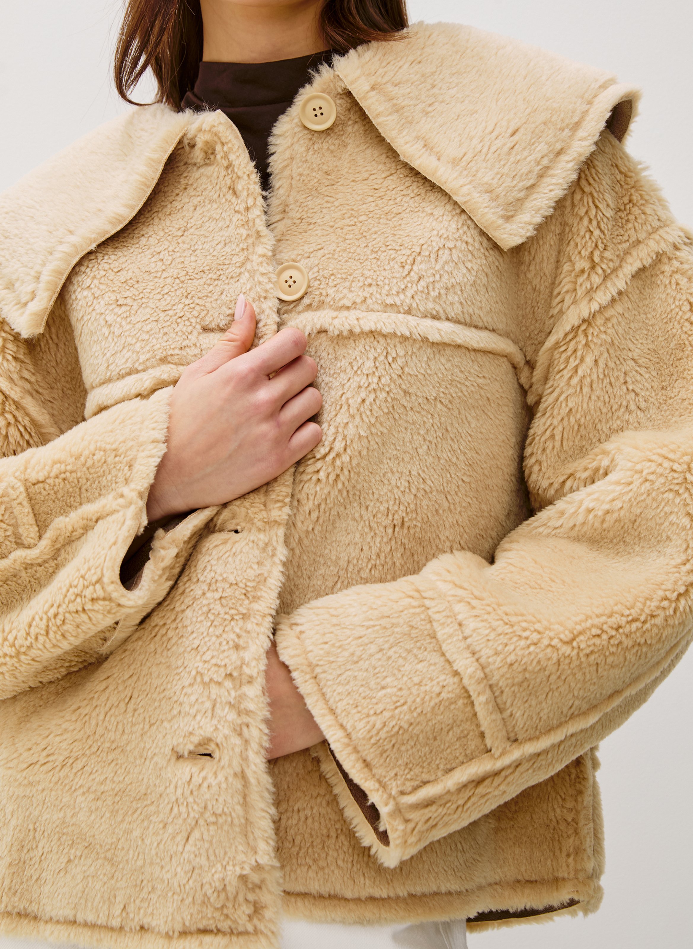 Veste ample en fausse fourrure RAILS Beige