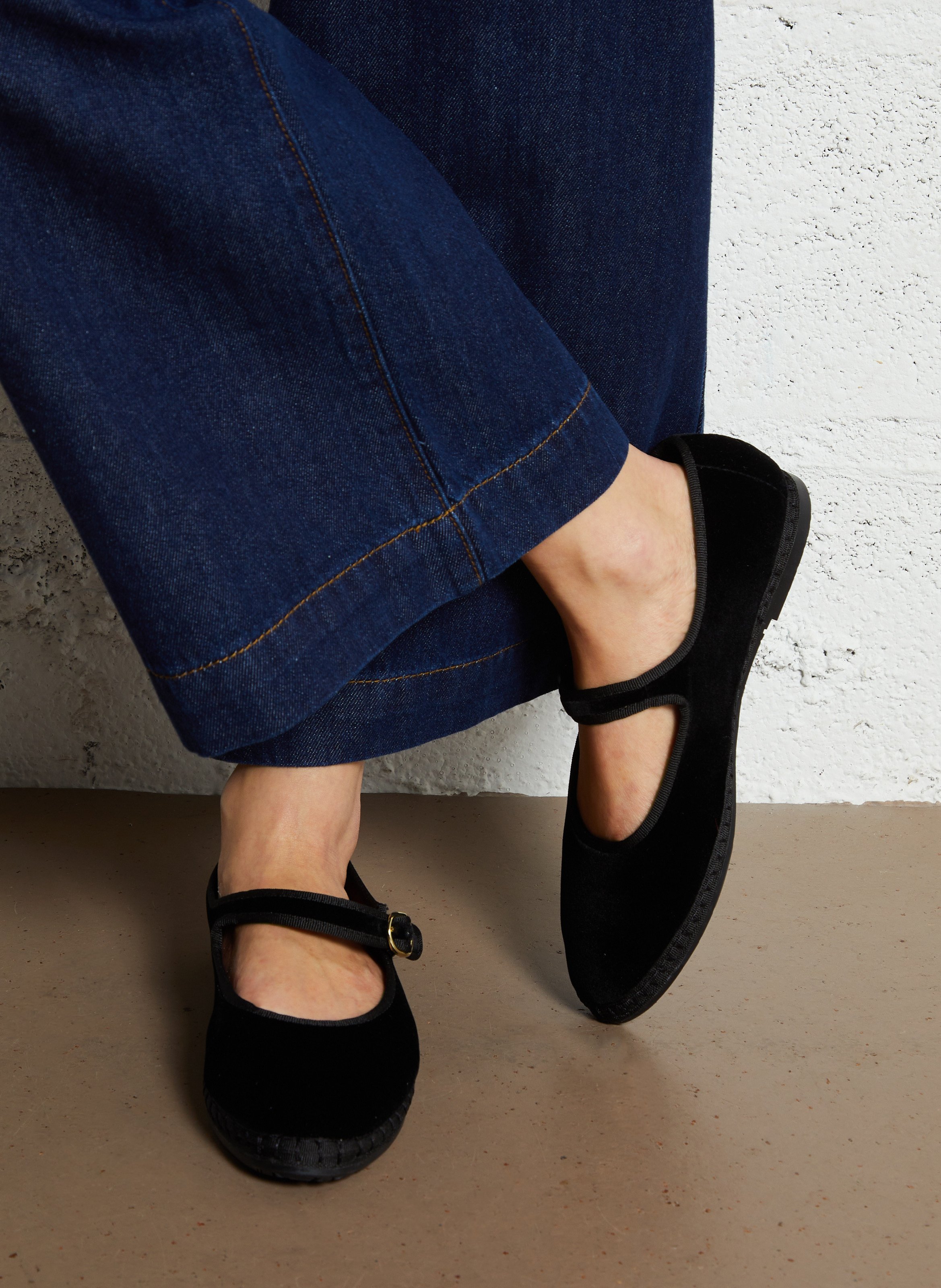 Espadrilles en velours FLABELUS Noir