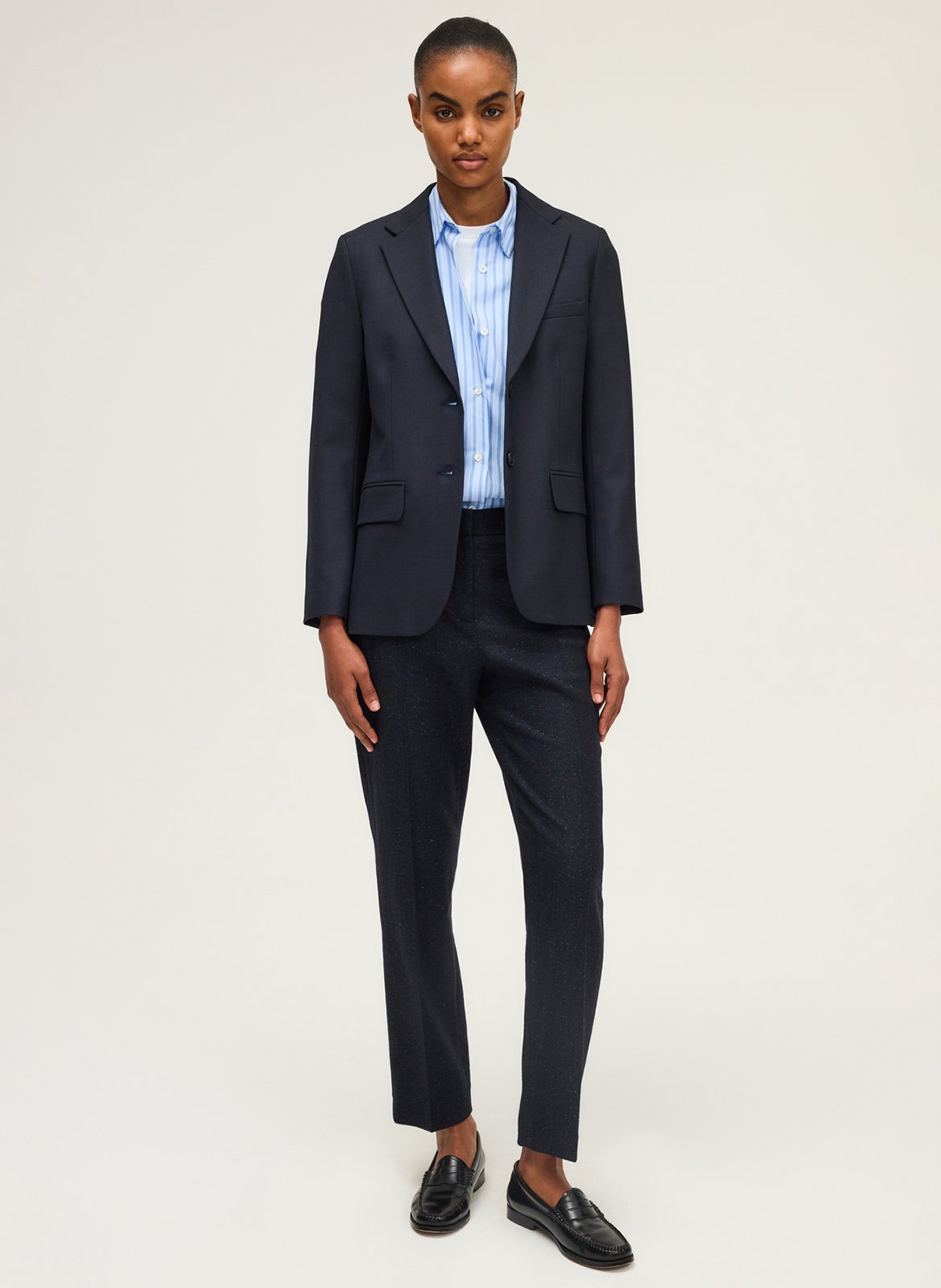 Straight wool-blend blazer PABLO Blue