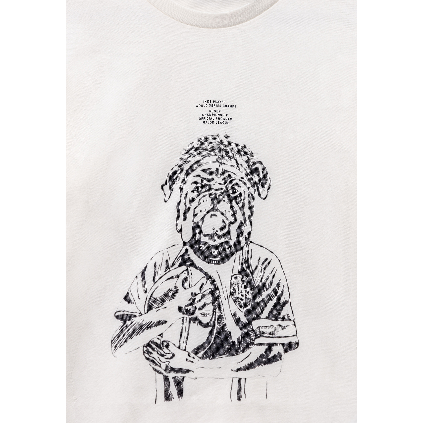 Round-neck straight-cut screen-printed cotton T-shirt IKKS JUNIOR White