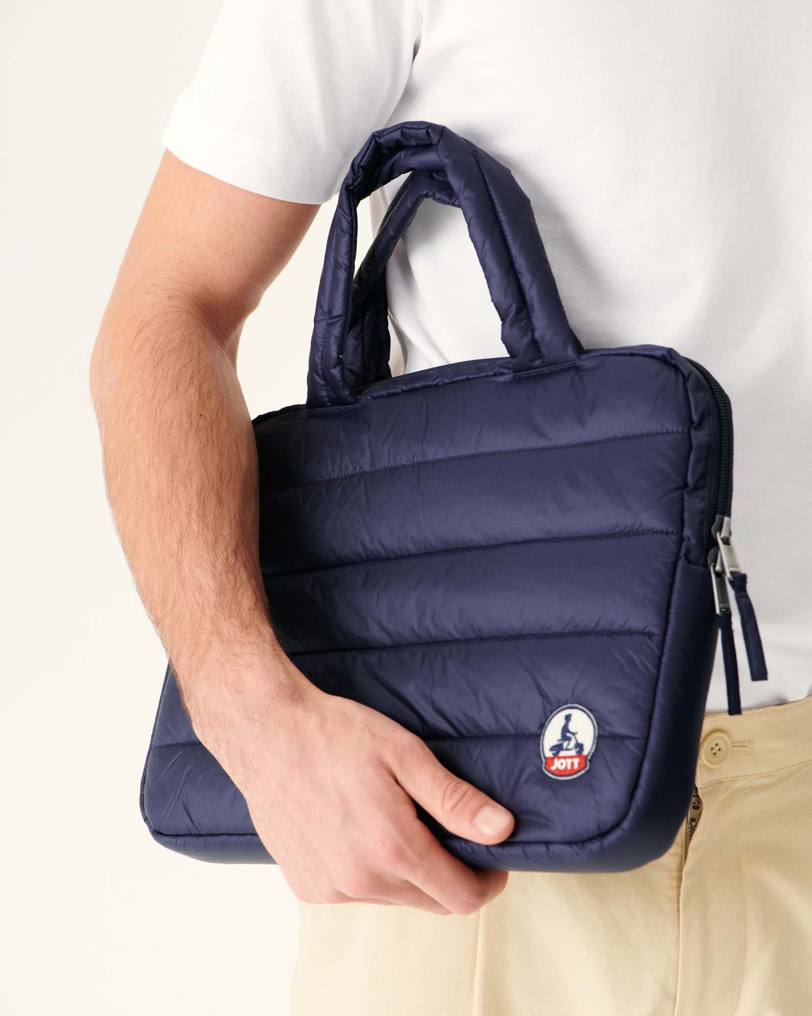 "Embroidered pouch" JOTT Blue