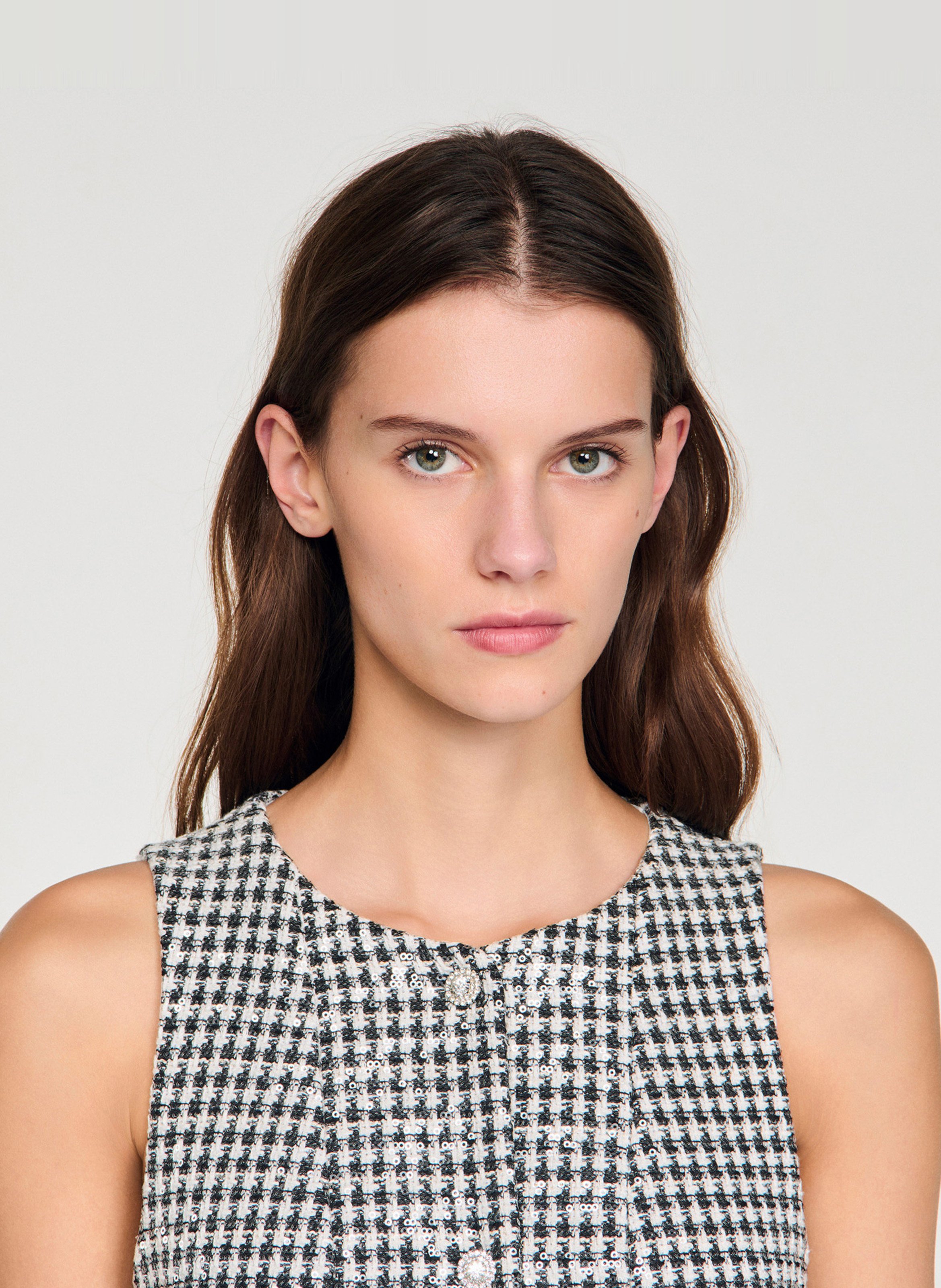 Robe courte col rond SANDRO Noir