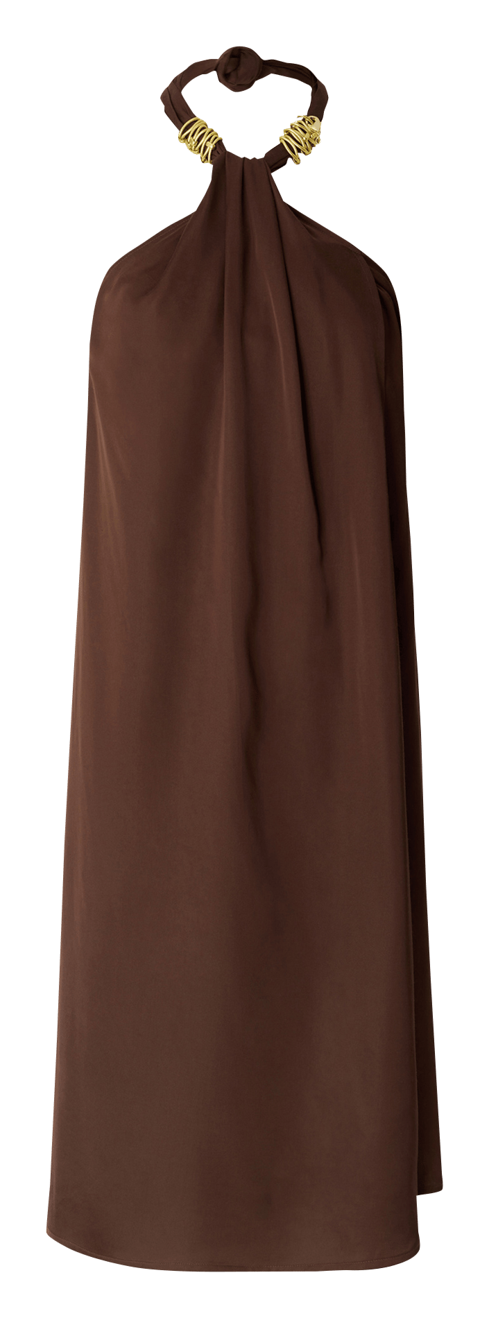 Robe courte ample unie SESSUN Marron
